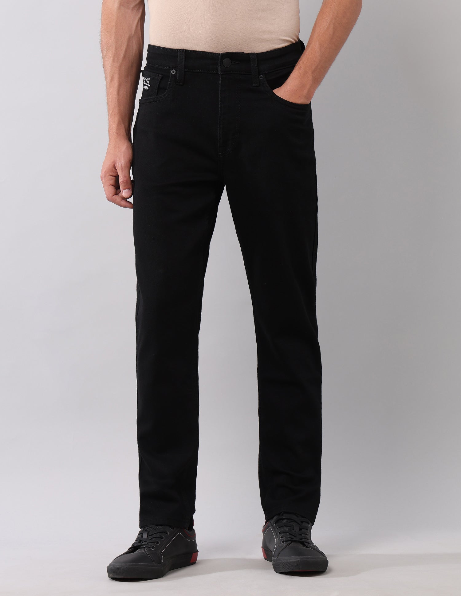 Cole Comfort Cropped Fit Black Jeans Black - U.S. POLO ASSN. | Large