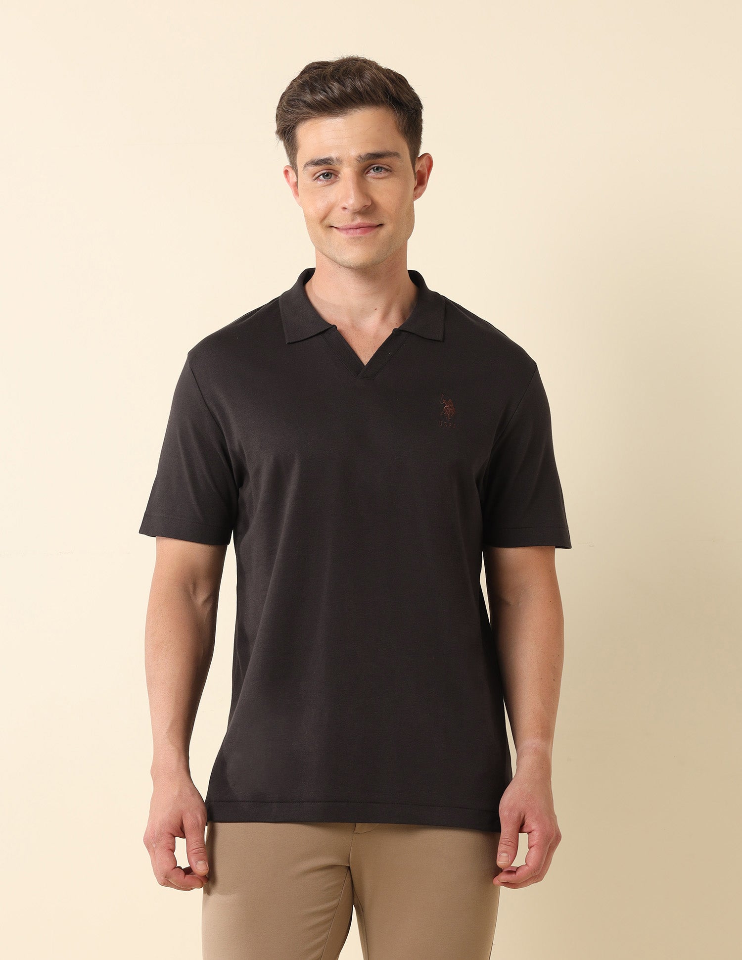 Slim Fit Classic Polo Shirt Dark Brown - U.S. Polo Assn. India | Large