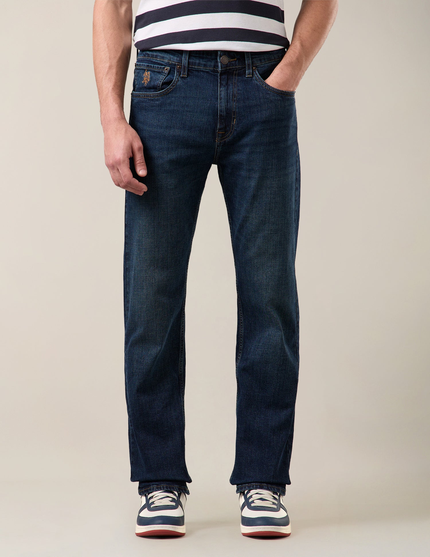Mason Regular Straight Fit Blue Jeans Dark Indigo - U.S. Polo Assn. India | Large