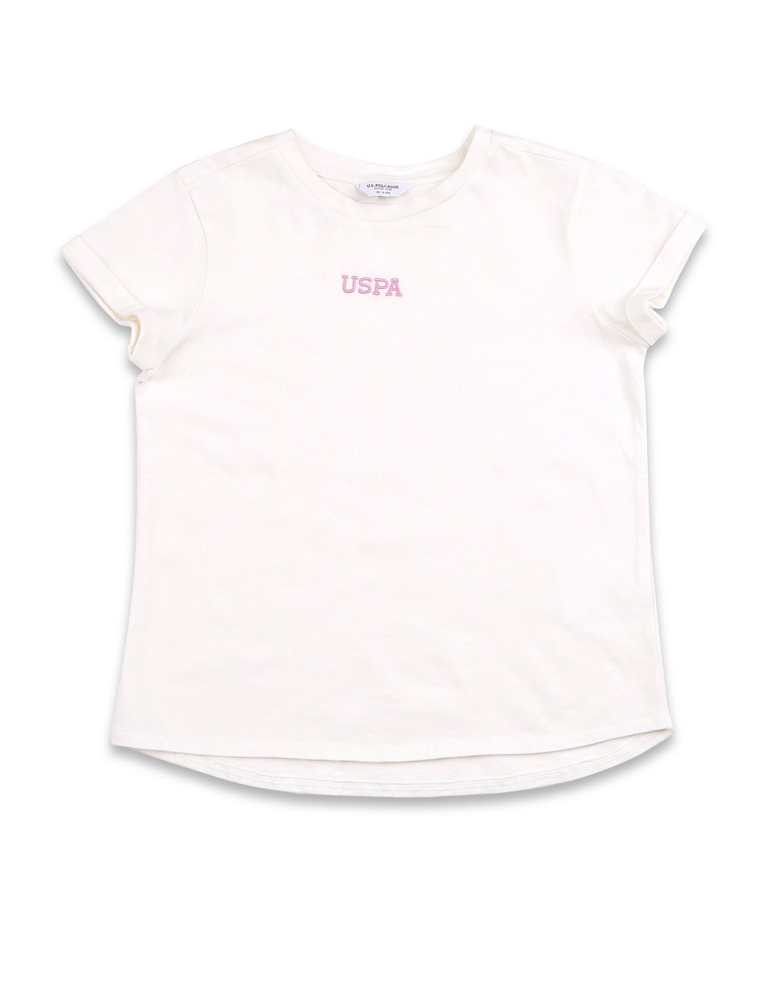 Girls Brand Printed T-Shirt White - U.S. POLO ASSN. | Large