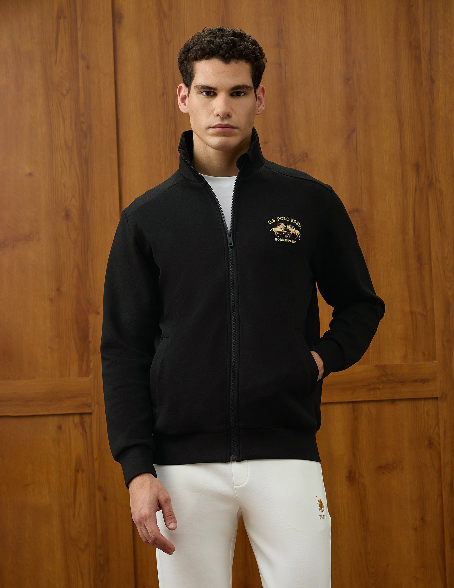 Regular Fit Varsity Theatre Sweatshirt Black - U.S. POLO ASSN. | Large