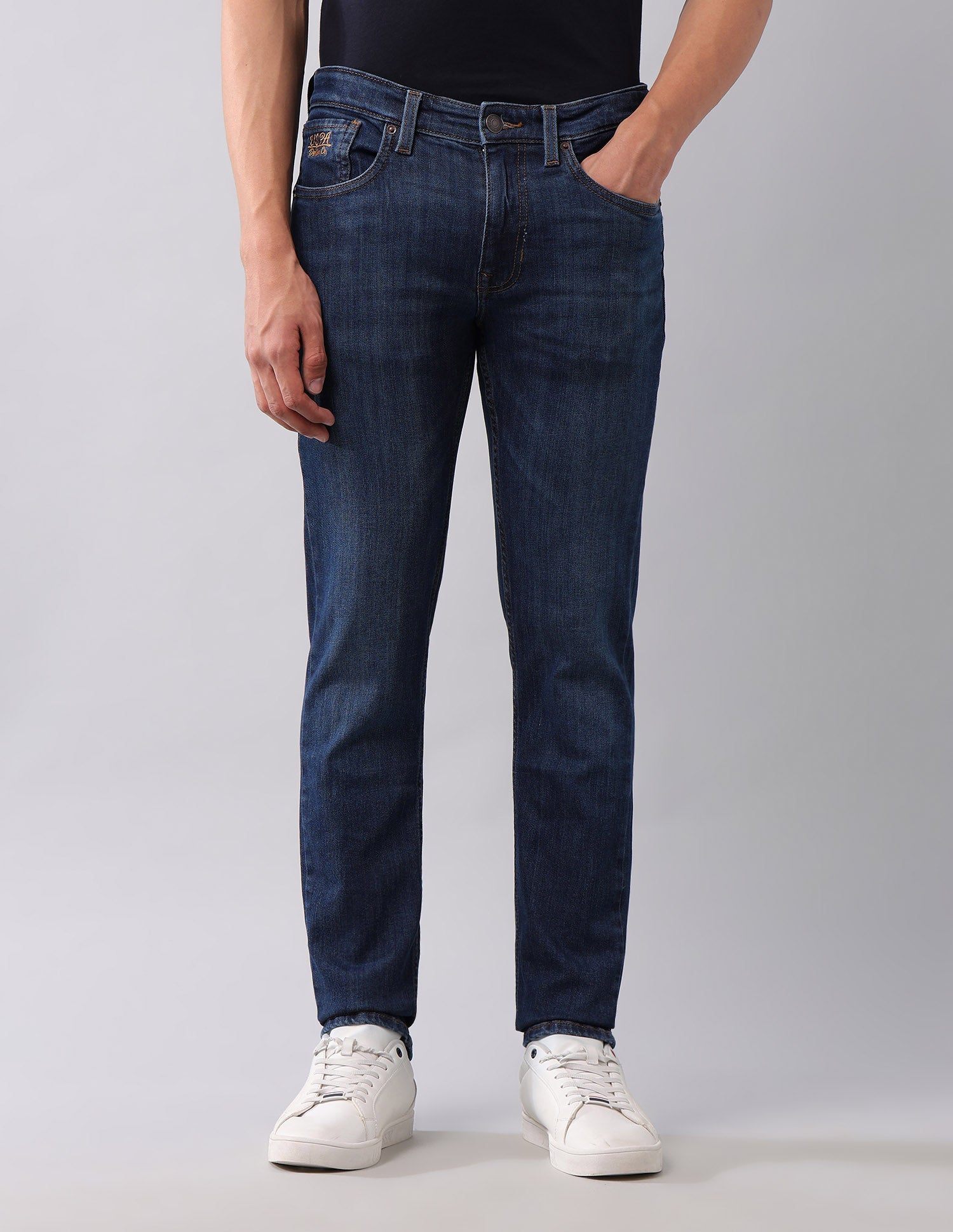 Regallo Skinny Fit Blue Jeans Blue - U.S. Polo Assn. India | Large