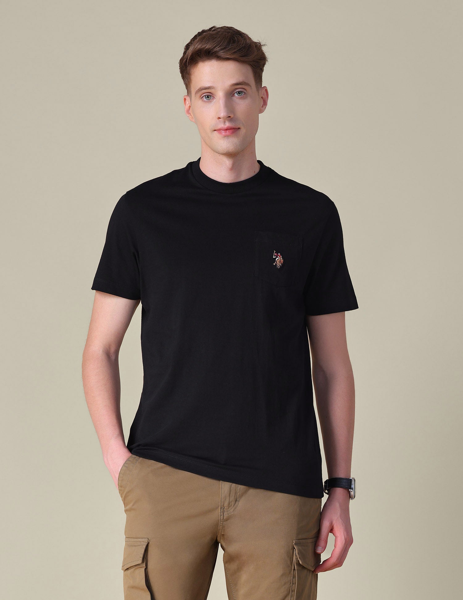 Solid Slim Fit T-Shirt Black - U.S. POLO ASSN. | Large