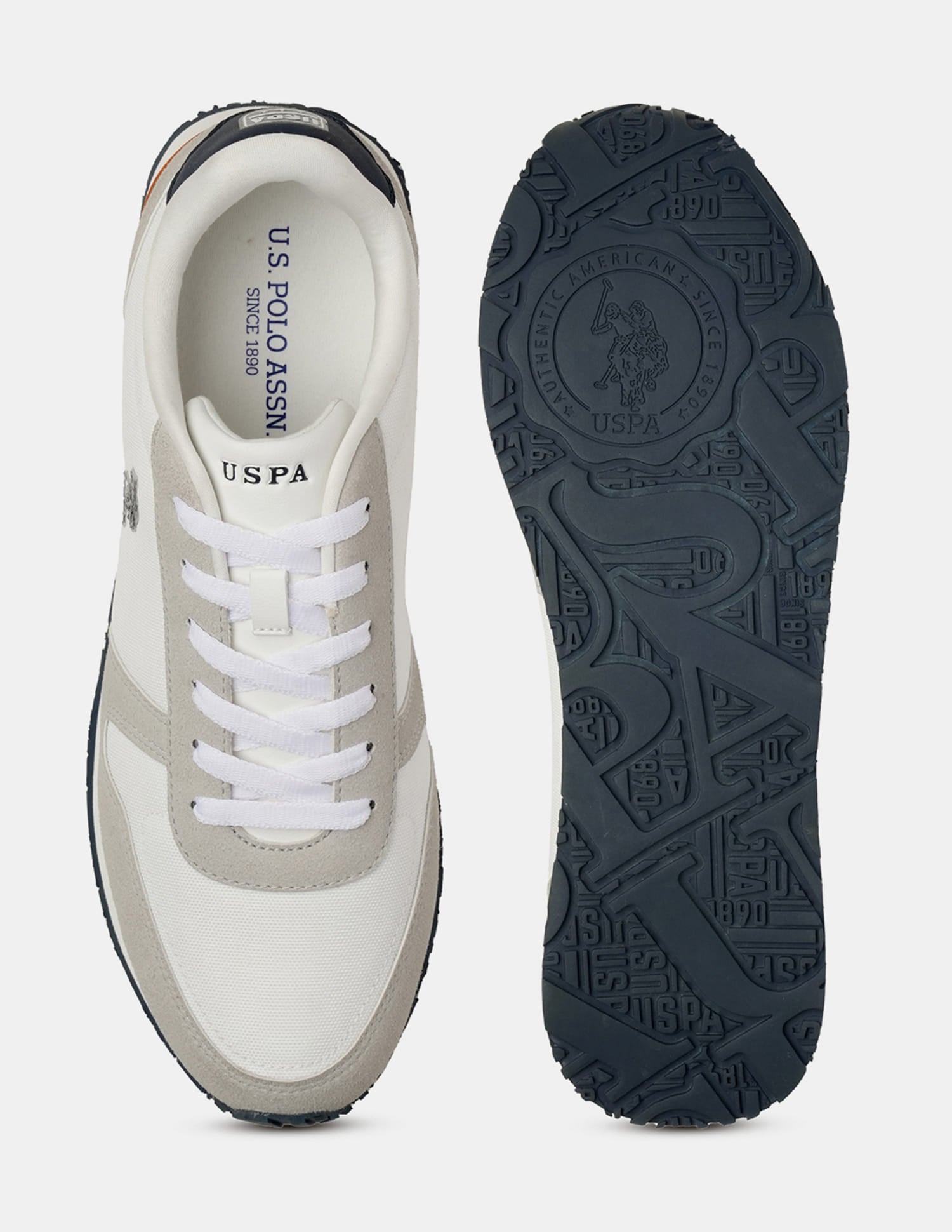 Men Tregon 2.0 Colourblocked Sneakers Off White - U.S. Polo Assn. India | Large