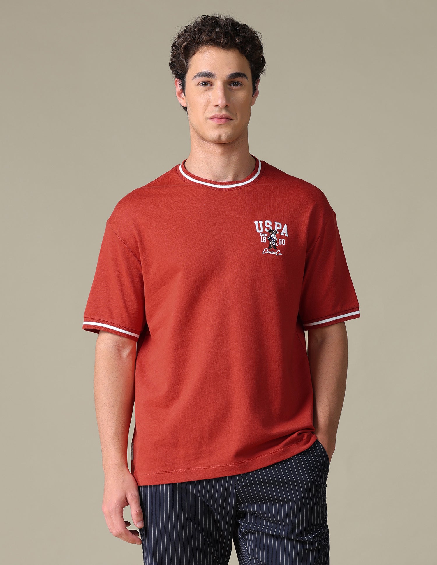 Graphic Printed Relaxed Fit T-Shirt Red - U.S. Polo Assn. India | Large