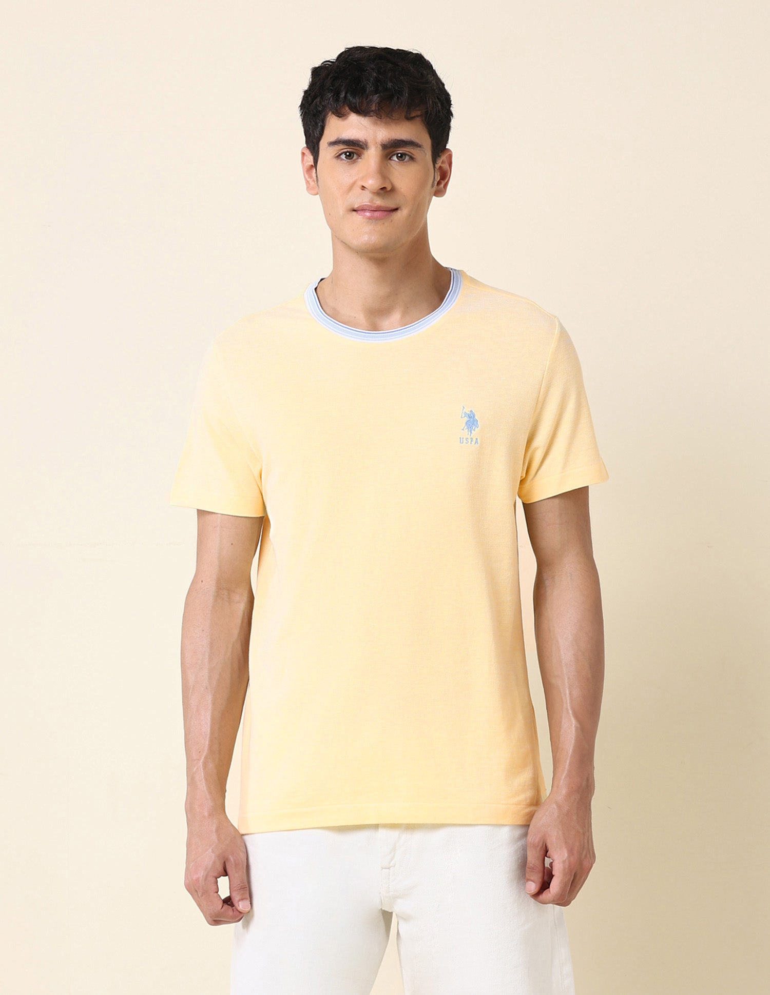 Slim Fit Summer Splash T-Shirt Yellow - U.S. Polo Assn. India | Large