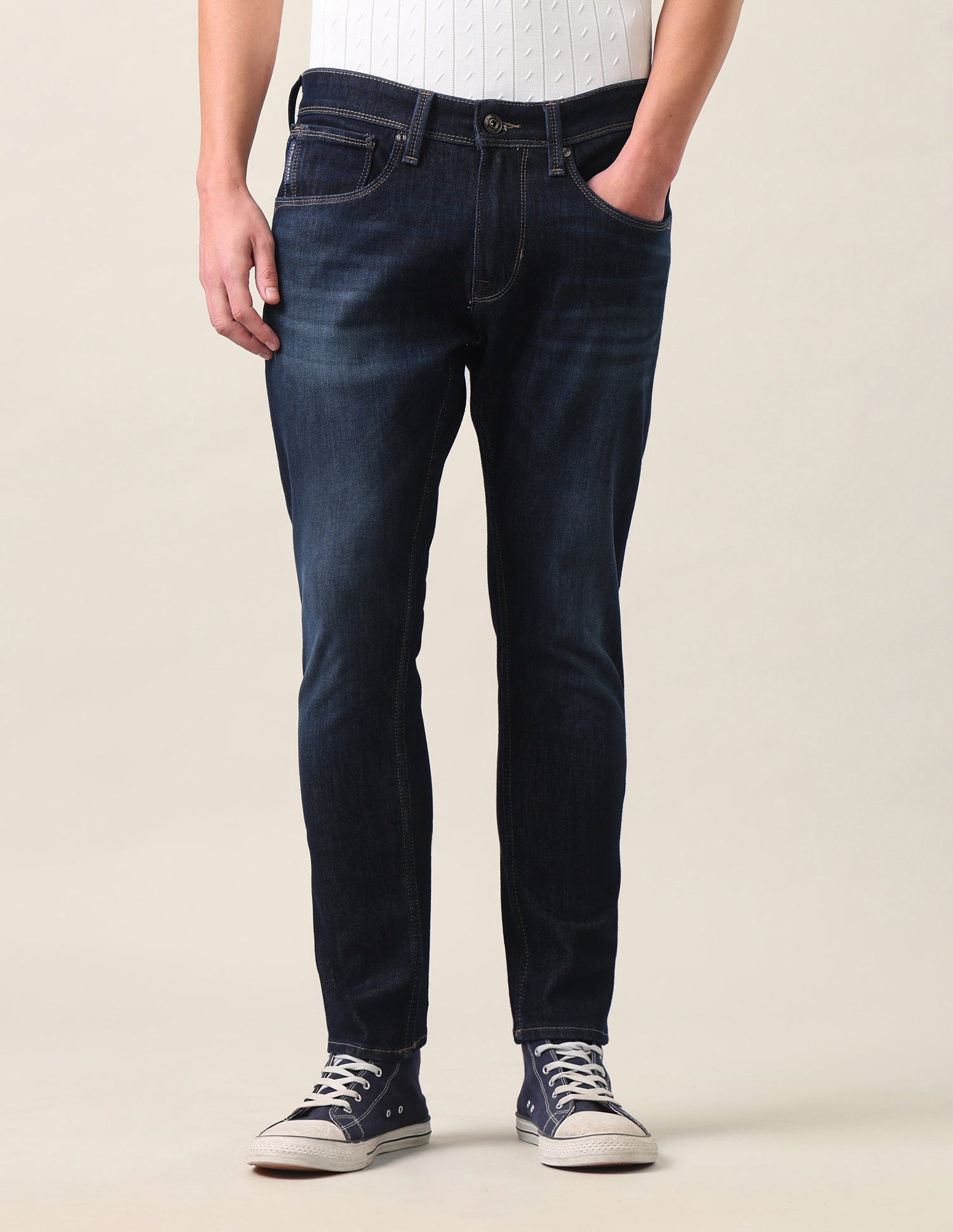 Henry Tapered Fit Blue Jeans Mid Blue - U.S. Polo Assn. India | Large