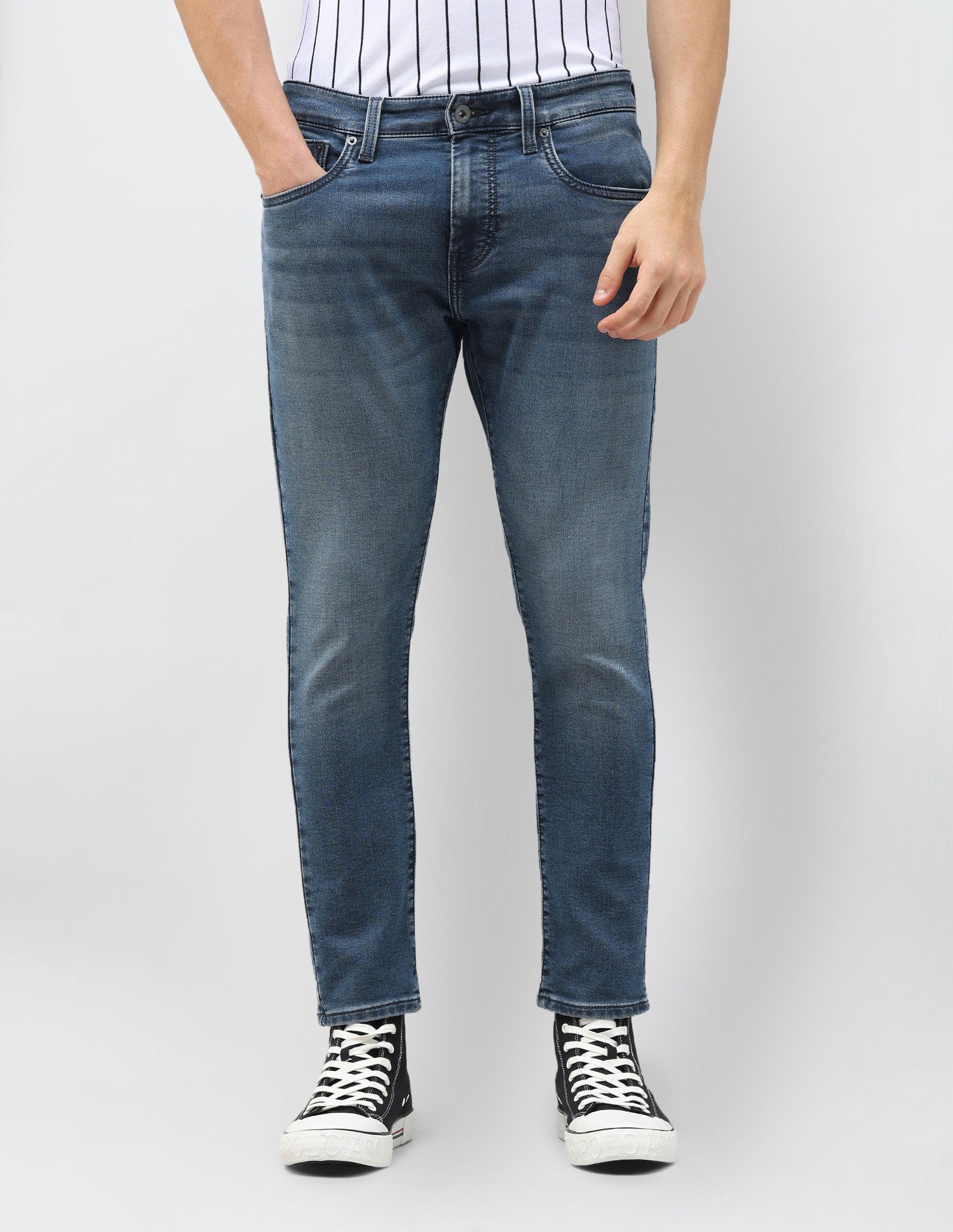 Henry Tapered Fit Blue Jeans Mid Blue - U.S. Polo Assn. India | Large