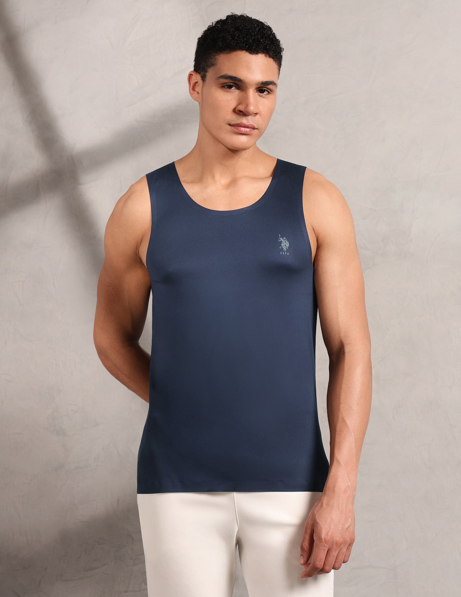 Essential Sports RV002 Seamless Vest Navy - U.S. Polo Assn. India | Large