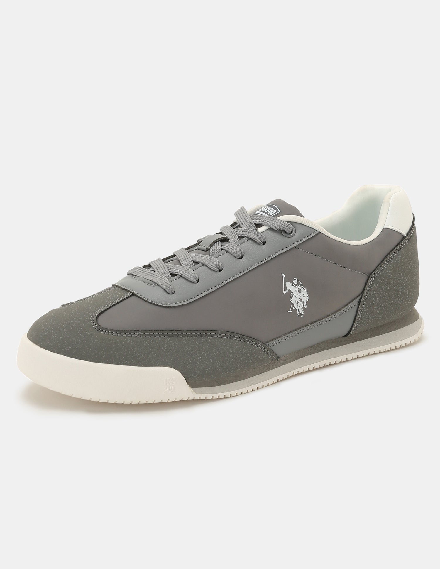 Men Solid Treviri Sneakers Grey - U.S. Polo Assn. India | Large