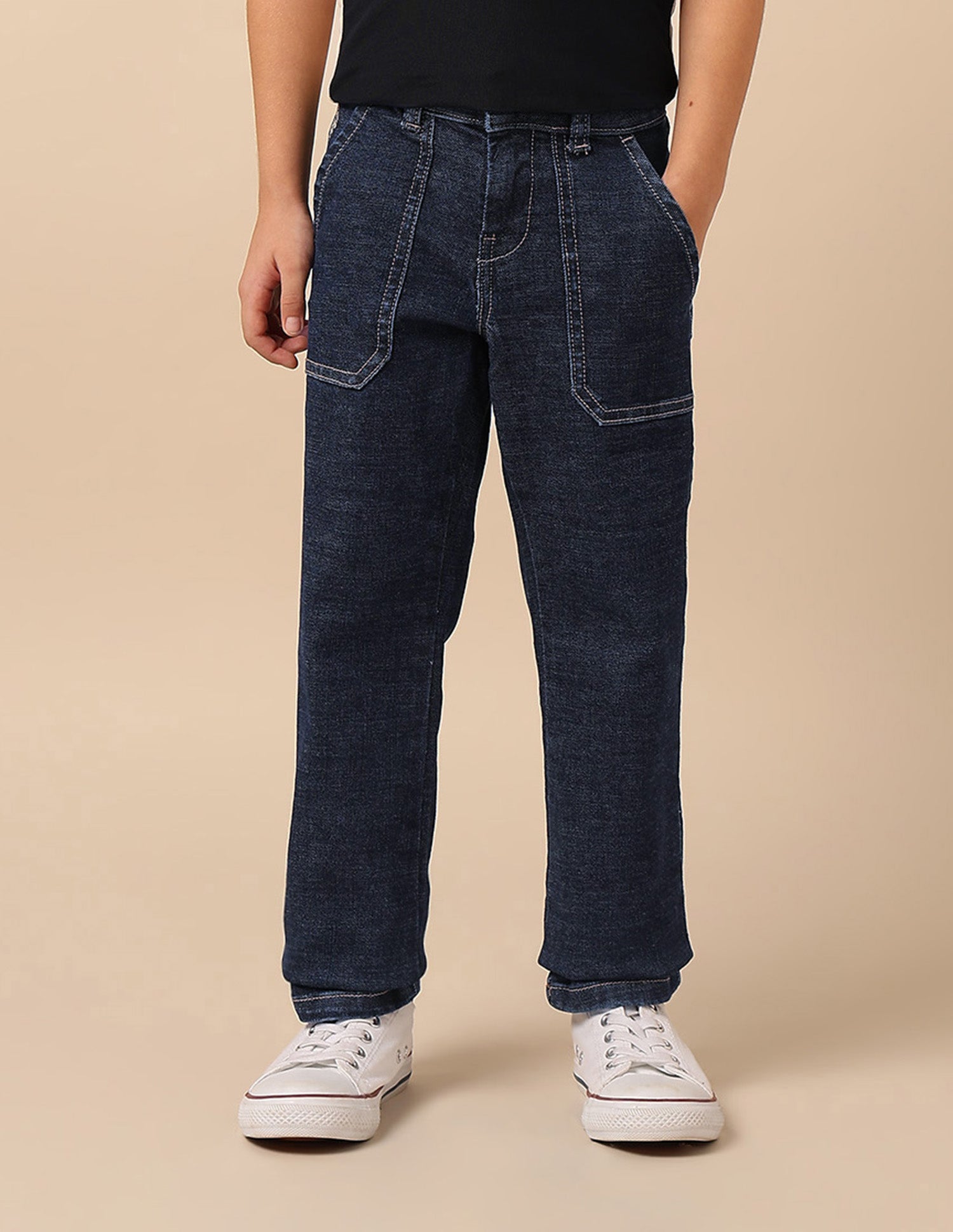 Boys Relaxed Fit Mid Rise Jeans Blue - U.S. POLO ASSN. | Large