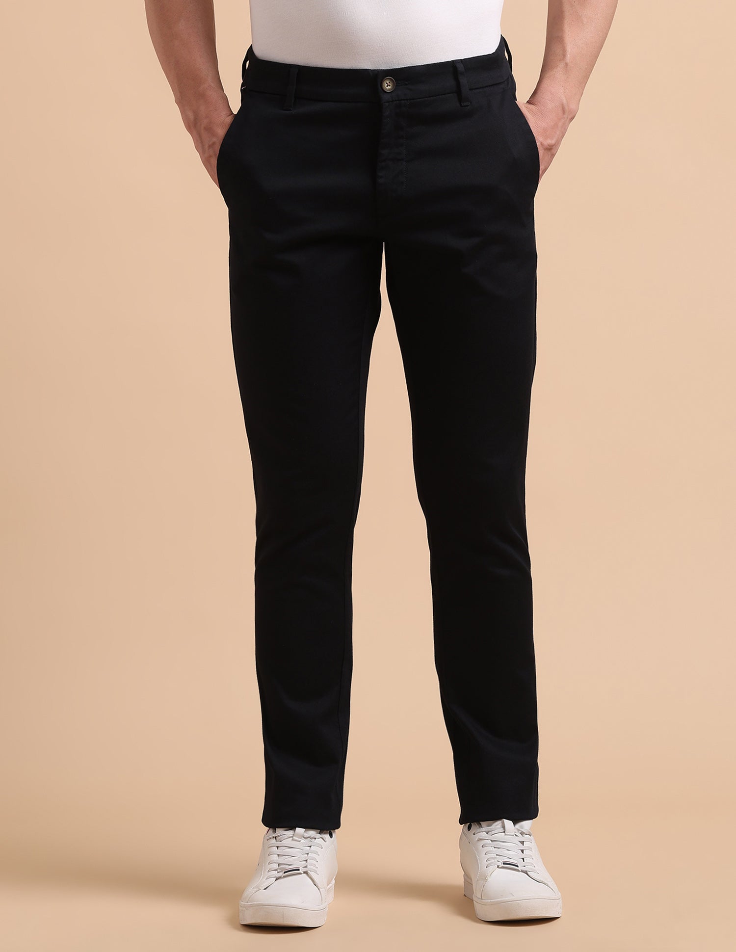 Satin Super Slim Fit Trousers Dark Navy - U.S. POLO ASSN. | Large