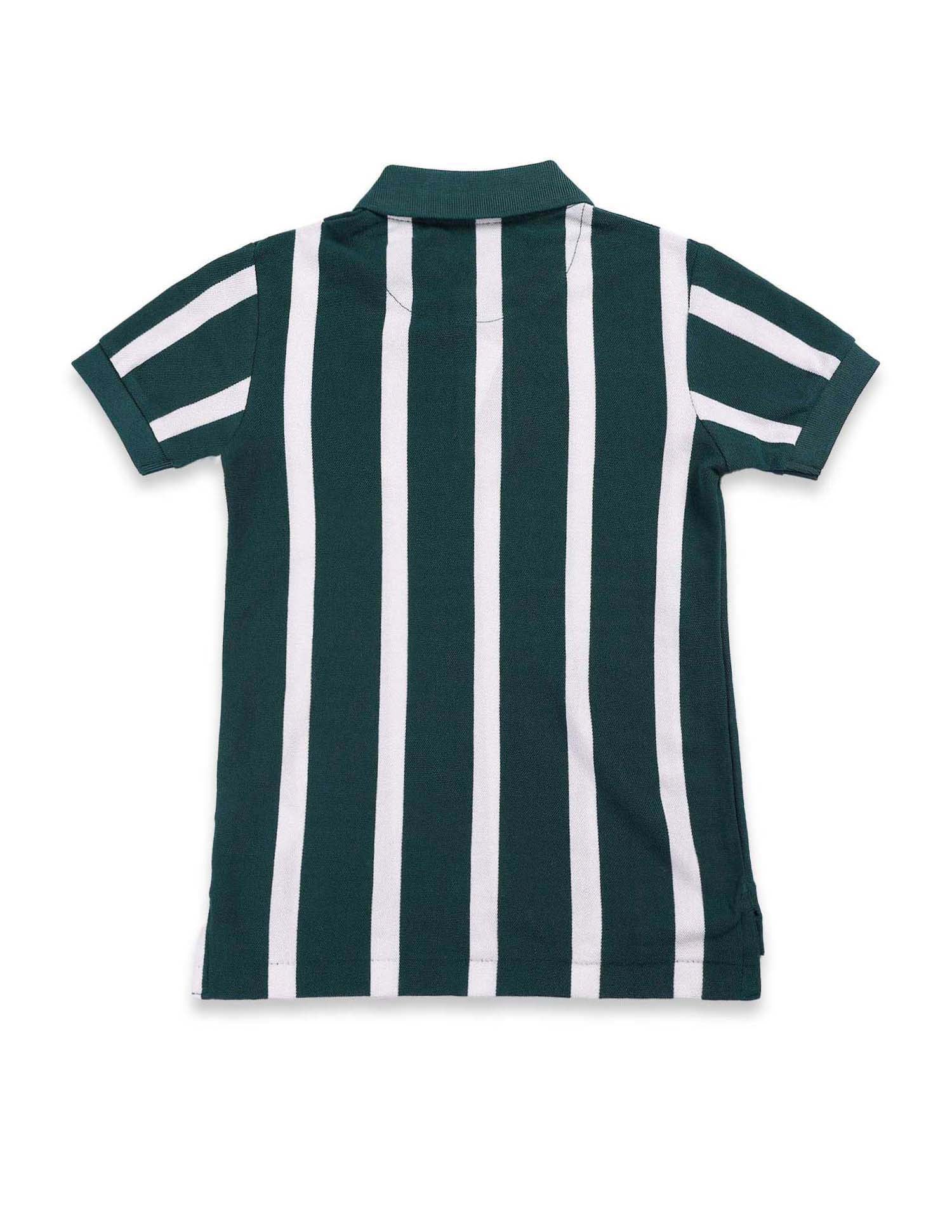 Boys Vertical Striped Regular Fit Polo Shirt Botanical Garden - U.S. POLO ASSN. | Large