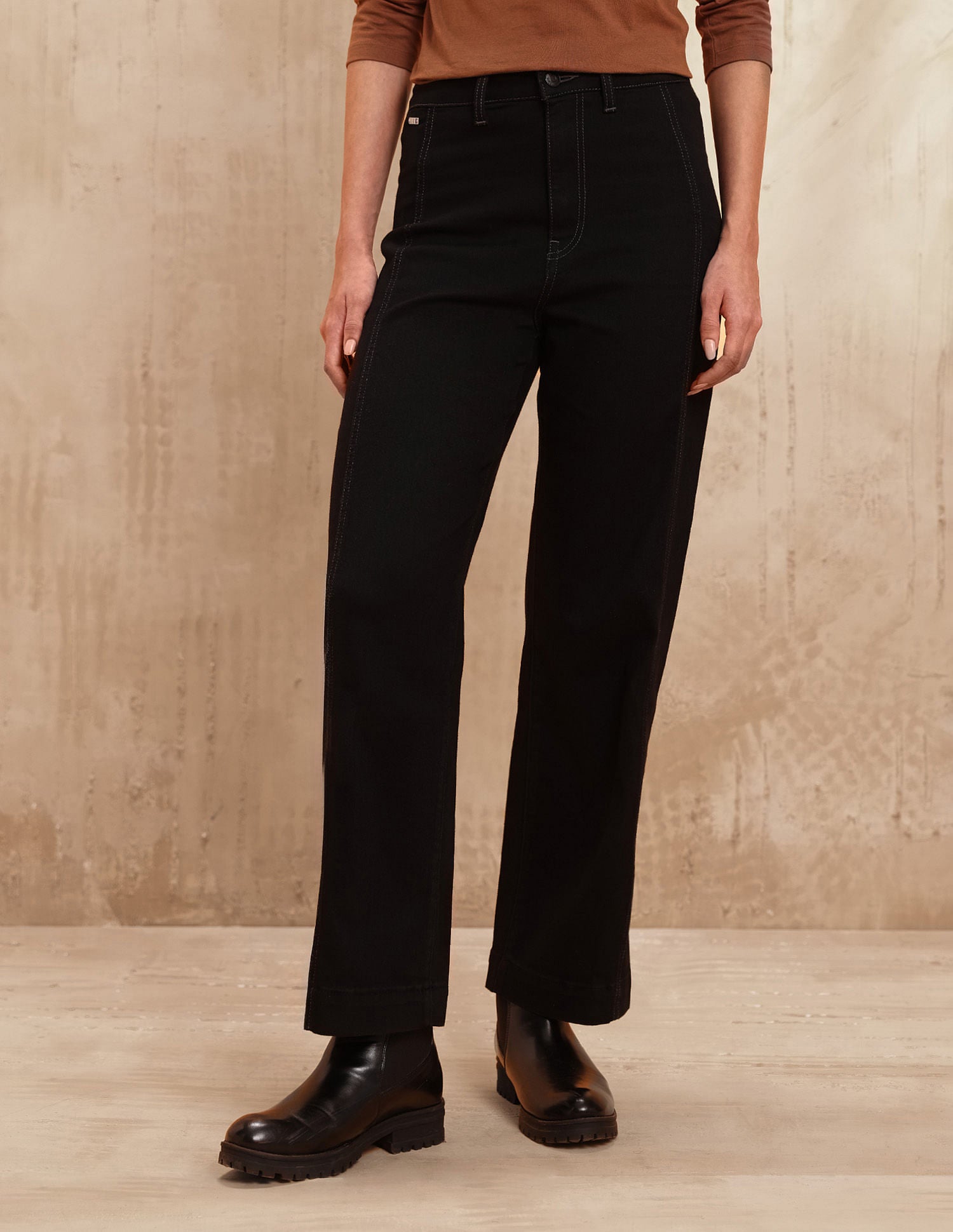 High Rise Straight Fit Jeans Rinse Black - U.S. POLO ASSN. | Large