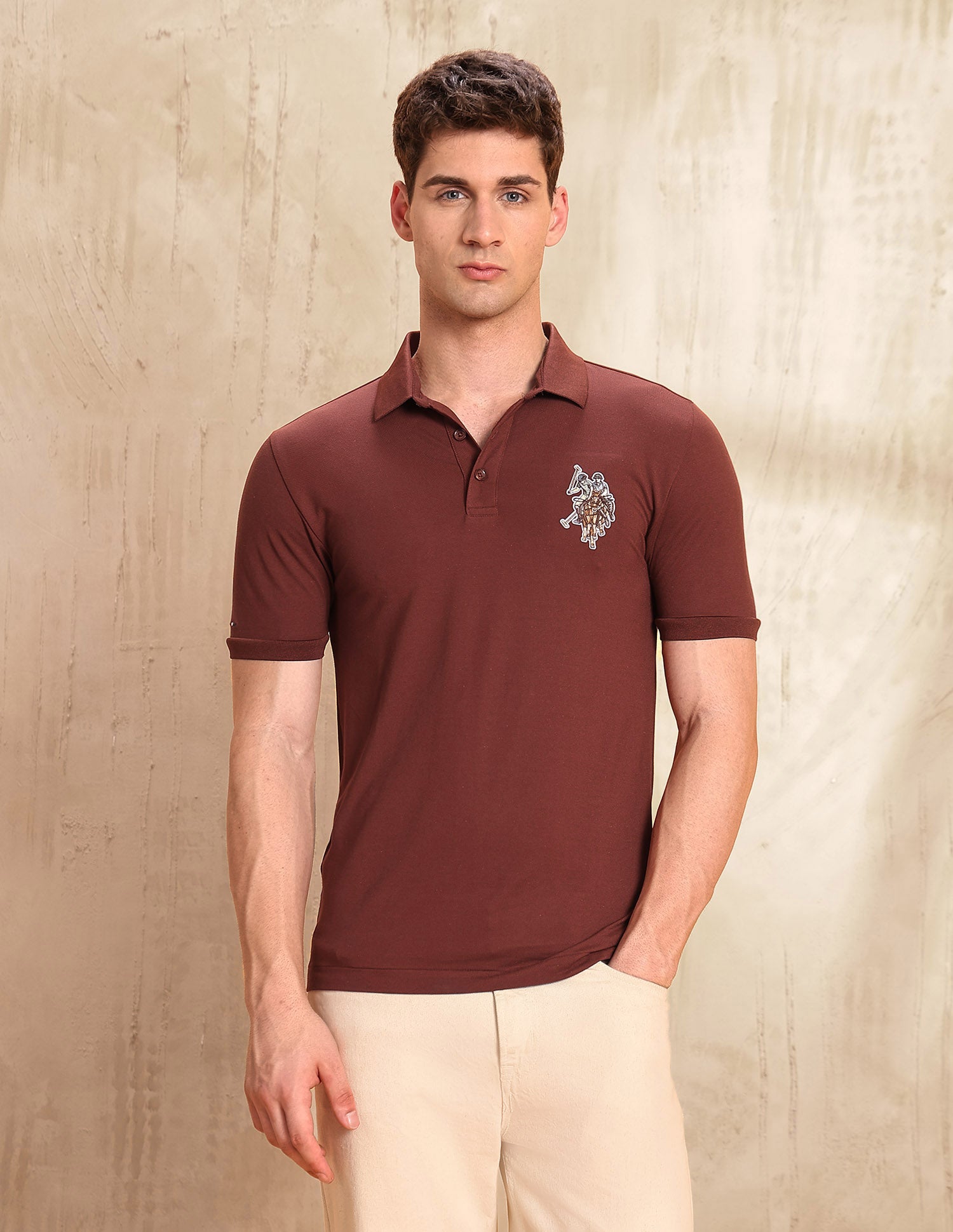 Solid Legend Of Horseshoe Polo Shirt Rust - U.S. POLO ASSN. | Large