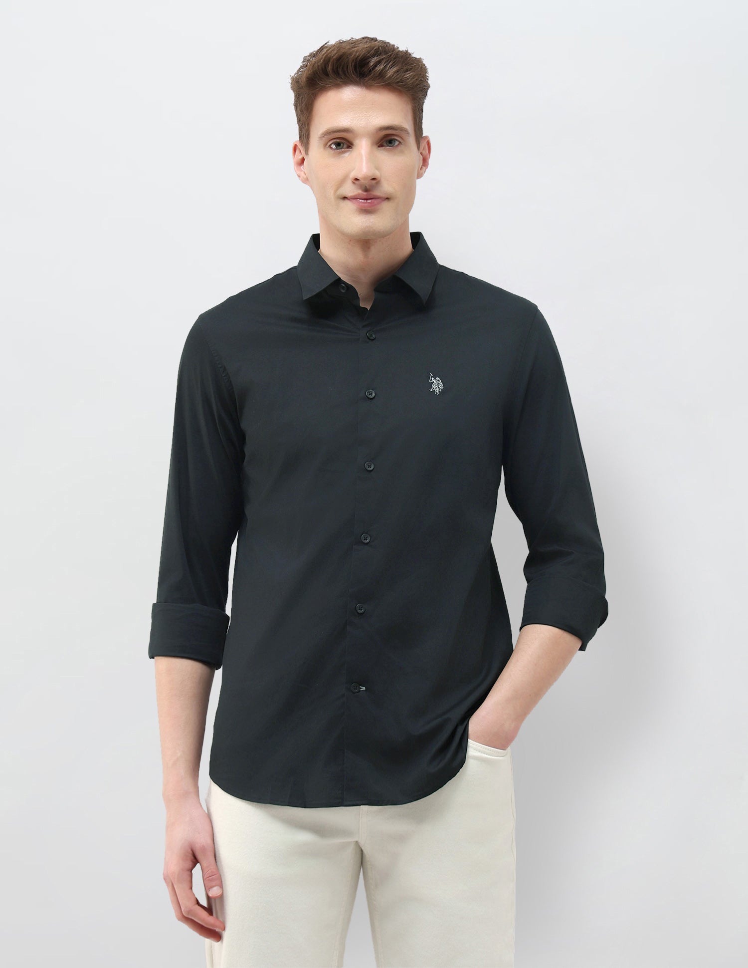 Black & Gold Regular Fit Shirt Black - U.S. Polo Assn. India | Large