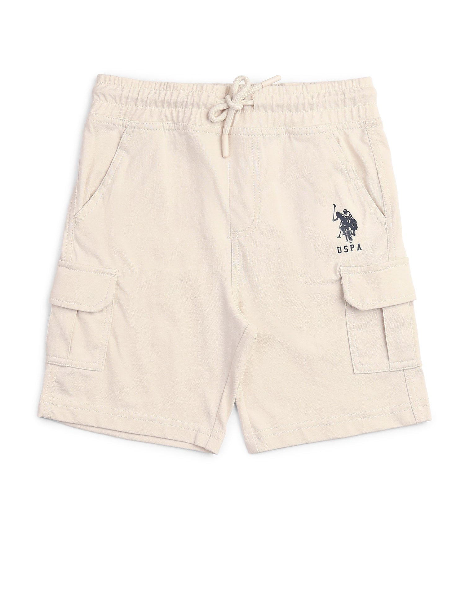 Boys Pure Cotton Regular Fit Shorts Off White - U.S. POLO ASSN. | Large