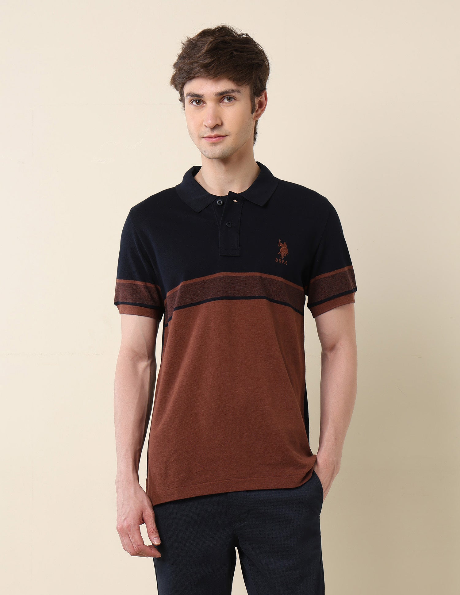 Colourblocked Classic Polo Shirt Navy - U.S. POLO ASSN. | Large