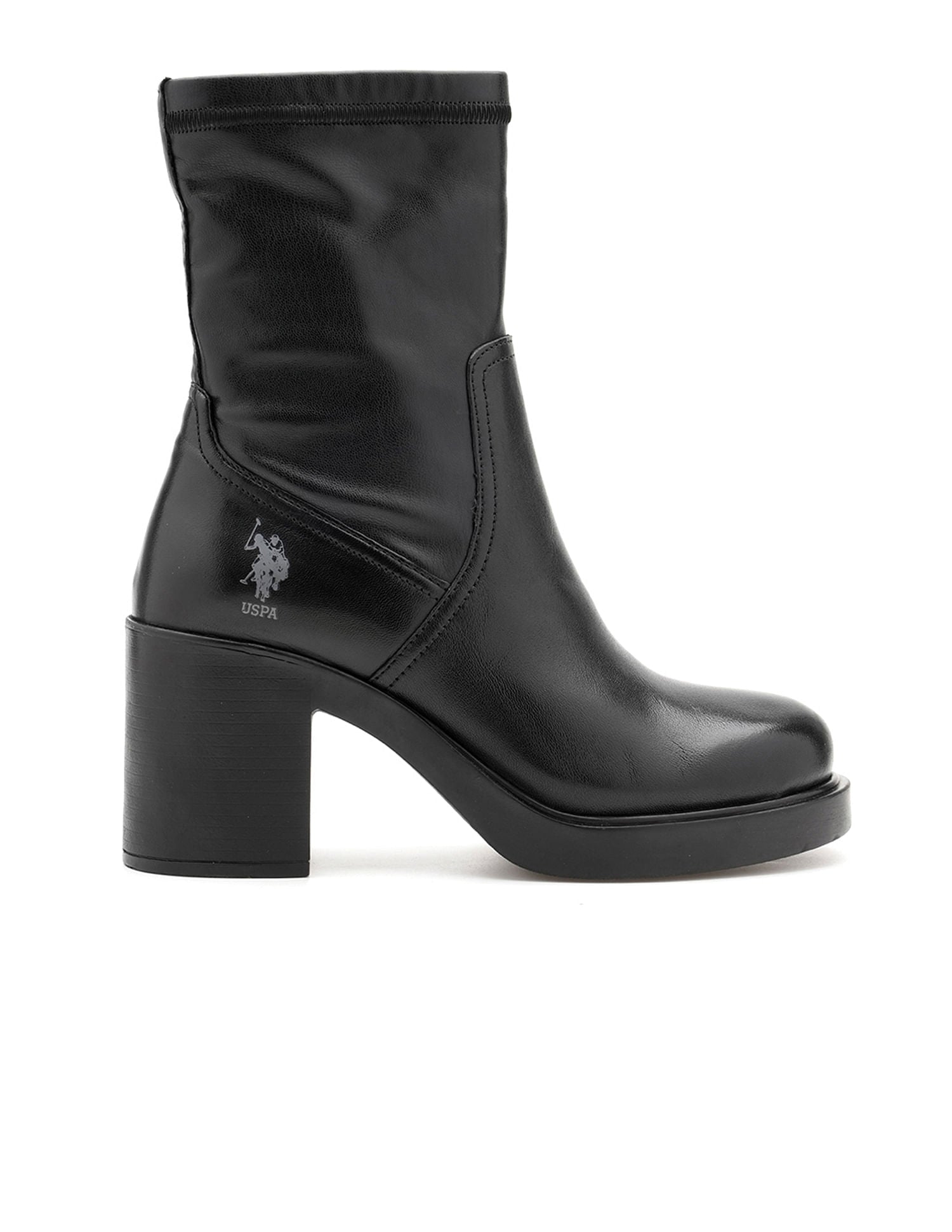 Women Vittoria Leather Ankle Boots Black - U.S. POLO ASSN. | Large