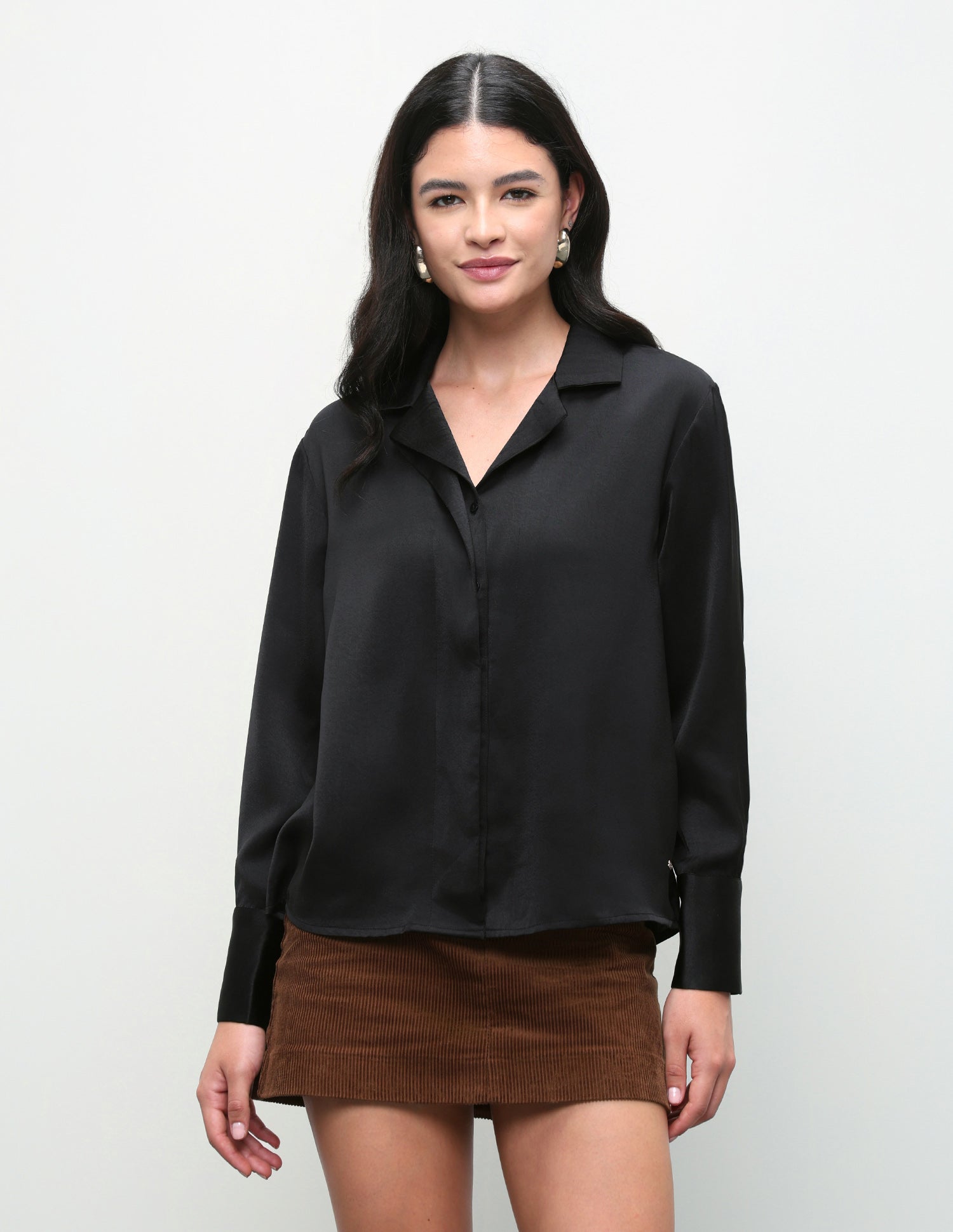 Solid Relaxed Fit Shirt Black - U.S. Polo Assn. India | Large
