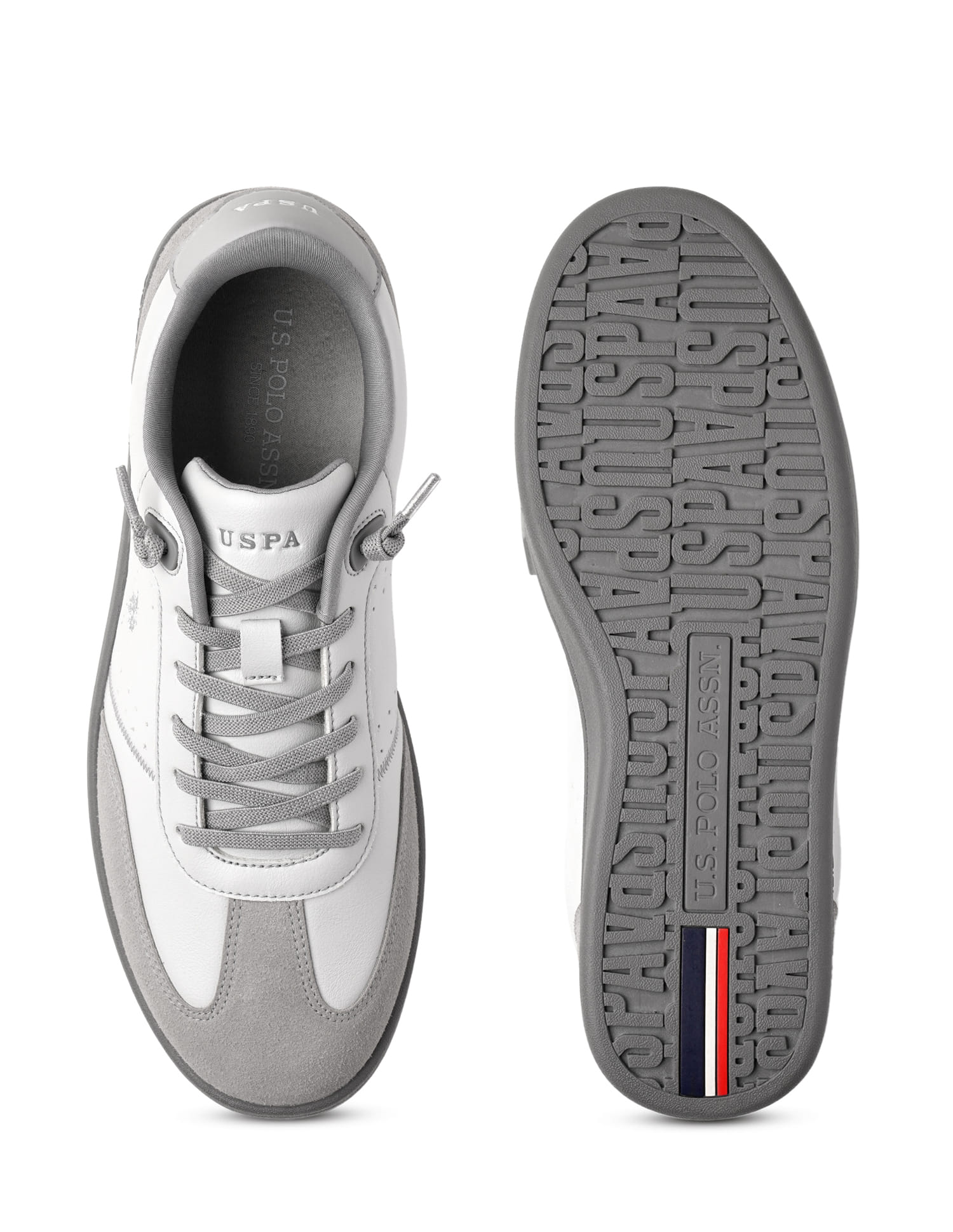 Men Cenik Colourblocked Sneakers Grey - U.S. Polo Assn. India | Large