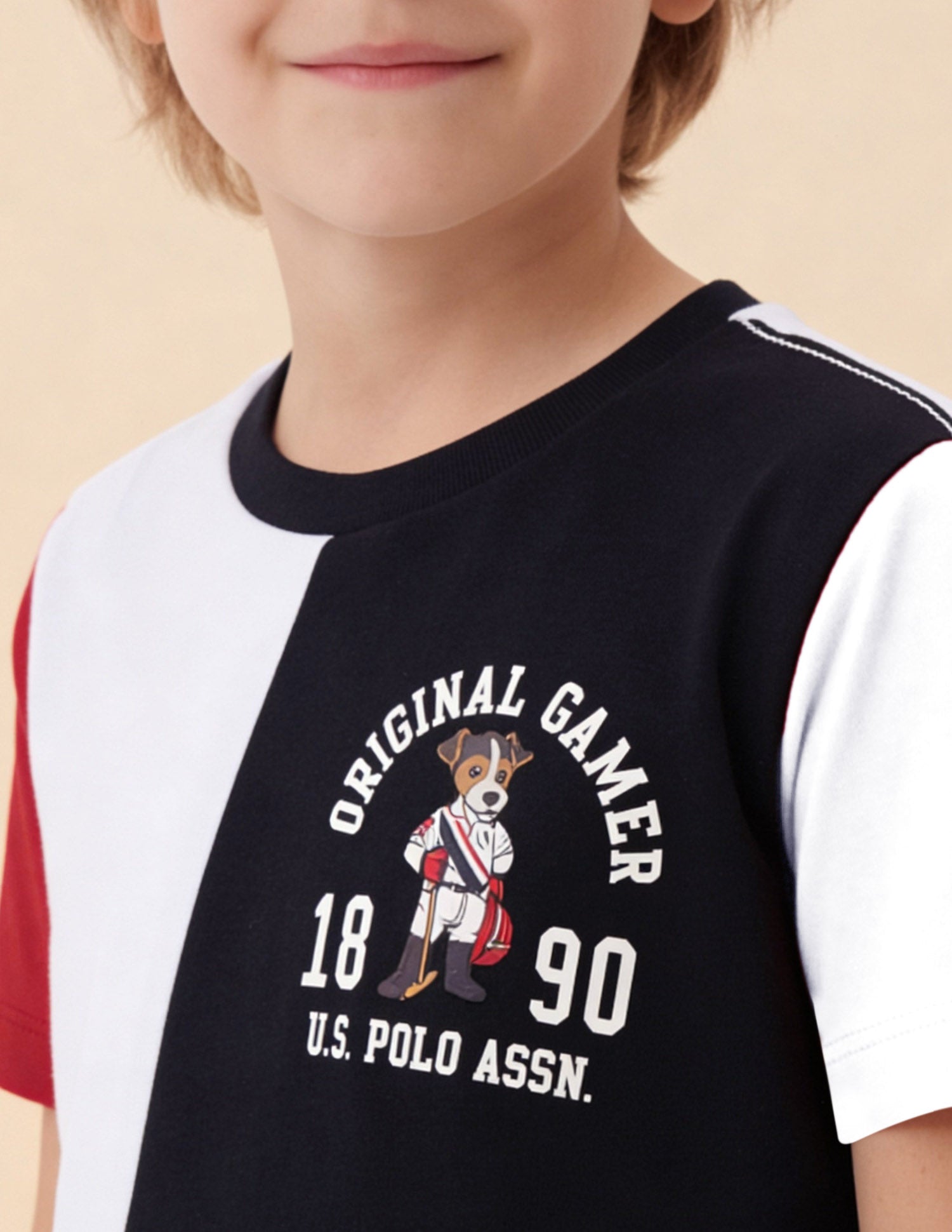 Colour Blocked Regular Fit T-Shirt Navy - U.S. Polo Assn. India | Large