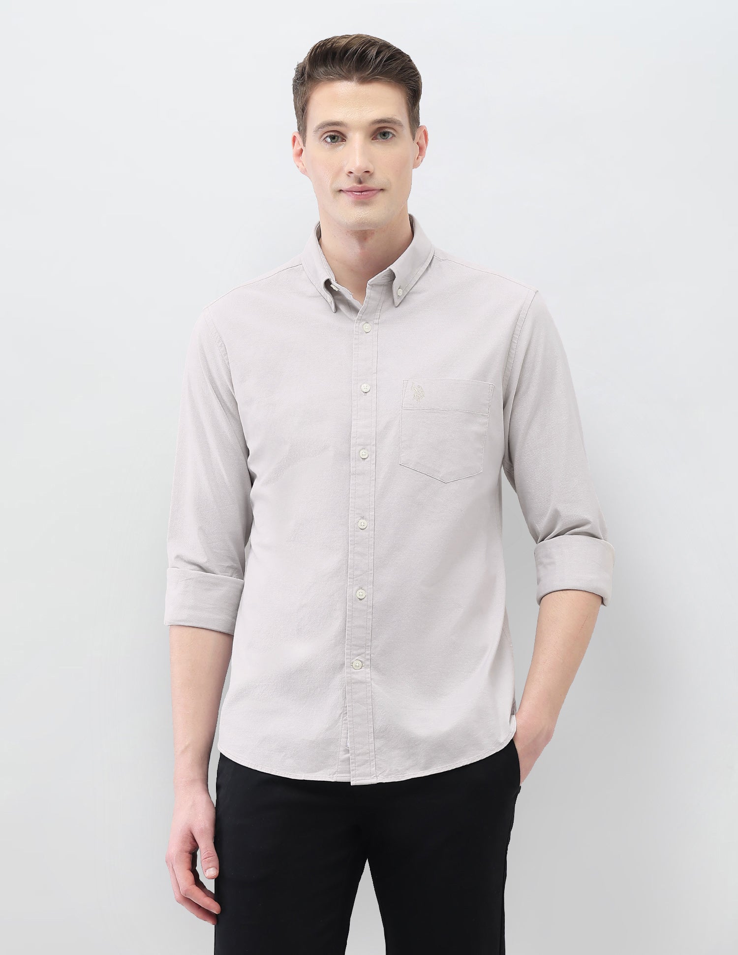 Casa De Campo Regular Fit Shirt Ivory - U.S. Polo Assn. India | Large