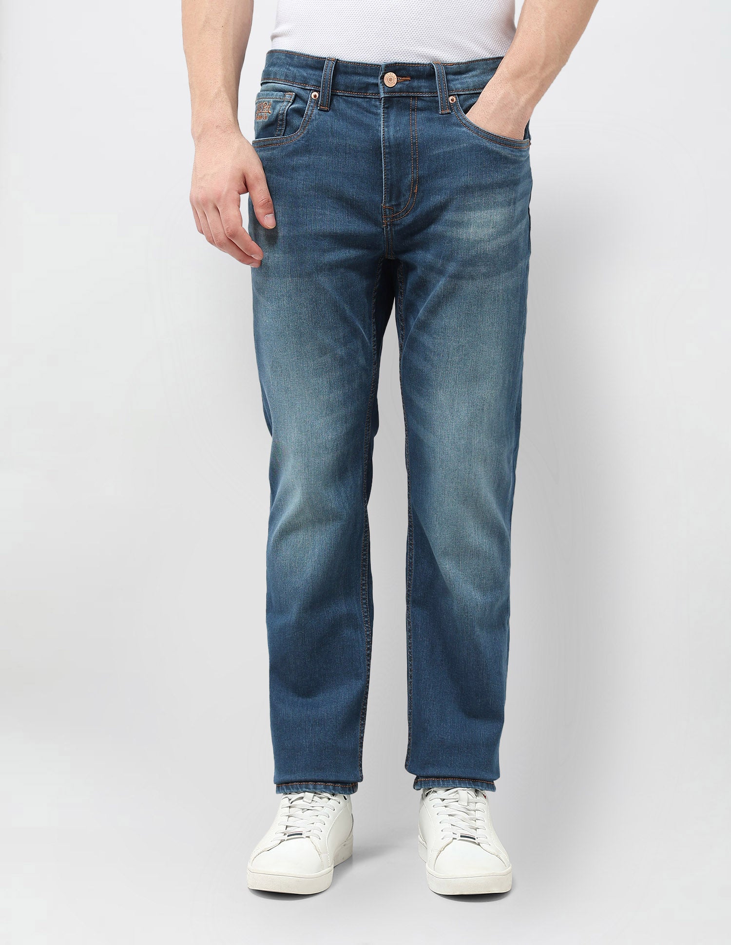 Harold Slim Straight Fit Blue Jeans Indigo - U.S. Polo Assn. India | Large