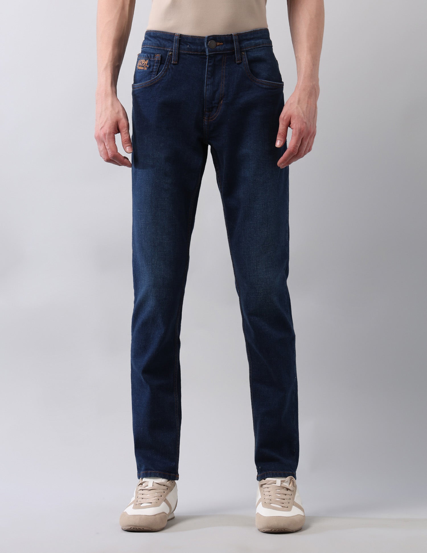 Brandon Slim Tapered Fit Blue Jeans Blue - U.S. POLO ASSN. | Large