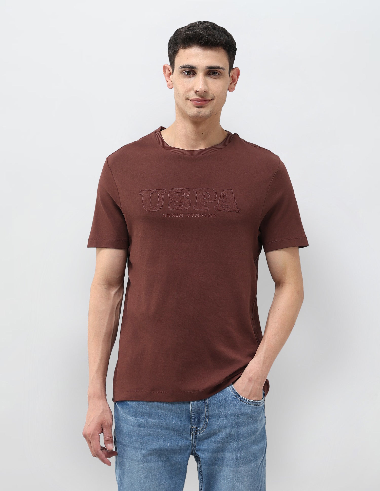 Monochrome Brand Embroidered T-Shirt Rust - U.S. POLO ASSN. | Large