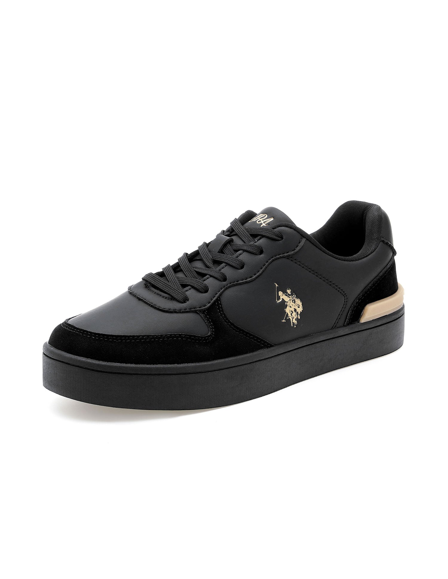 Women Textured Ingrid Sneakers Black - U.S. POLO ASSN. | Large