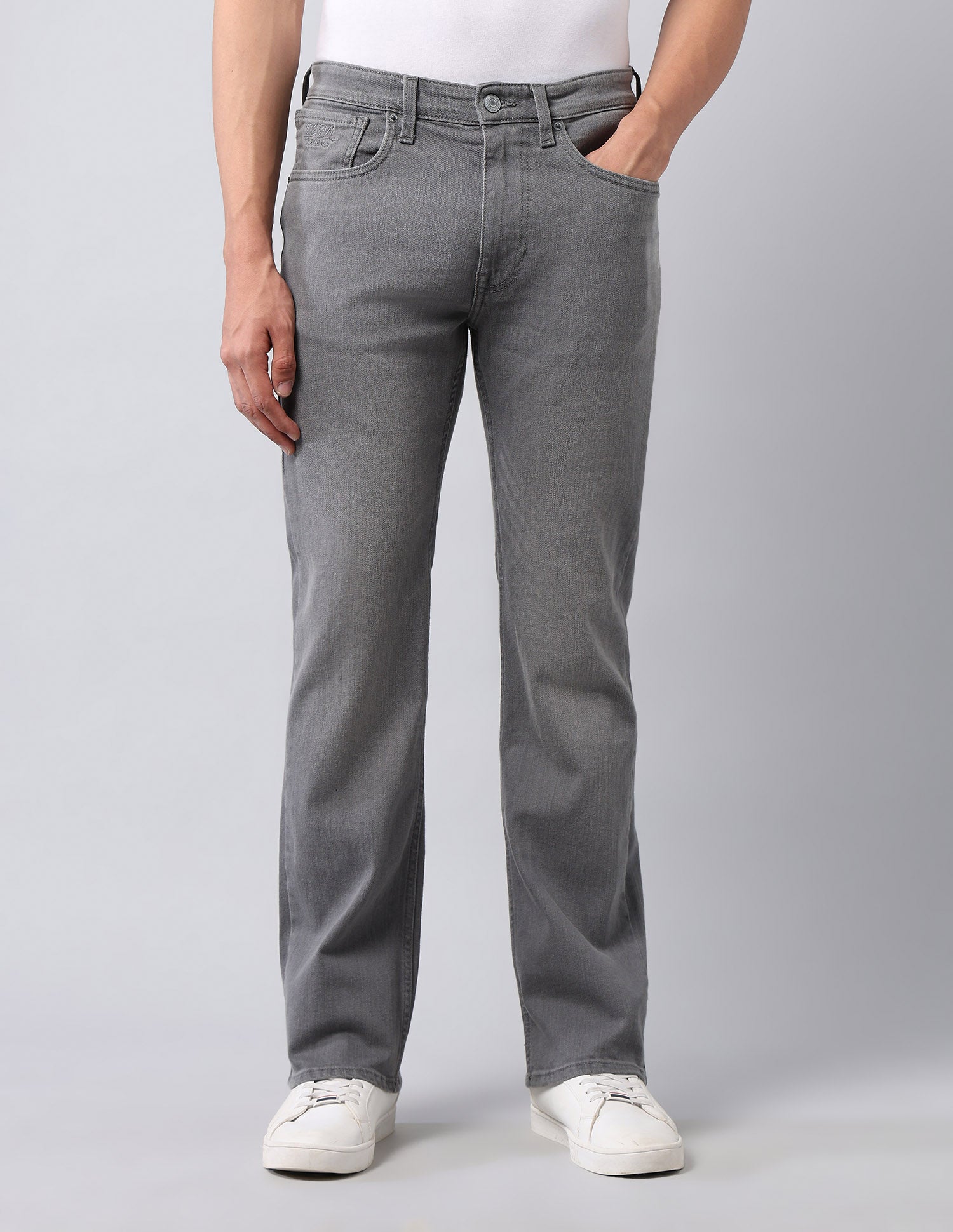 Connor Bootcut Grey Jeans Light Grey - U.S. Polo Assn. India | Large