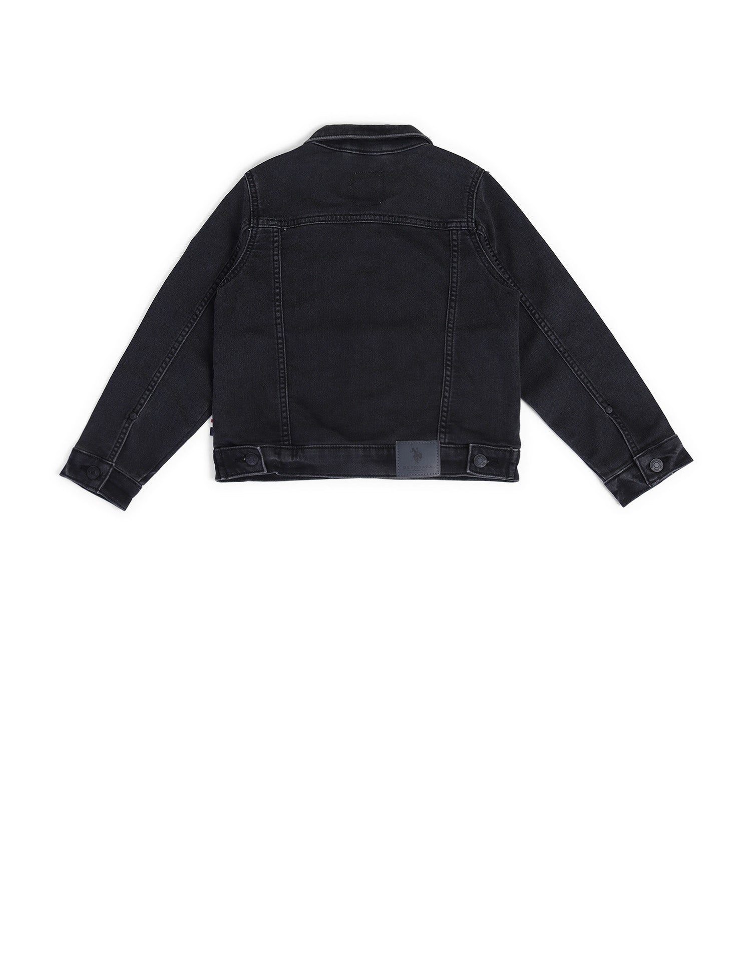 Boys Solid Spread Collar Jacket Black - U.S. POLO ASSN. | Large