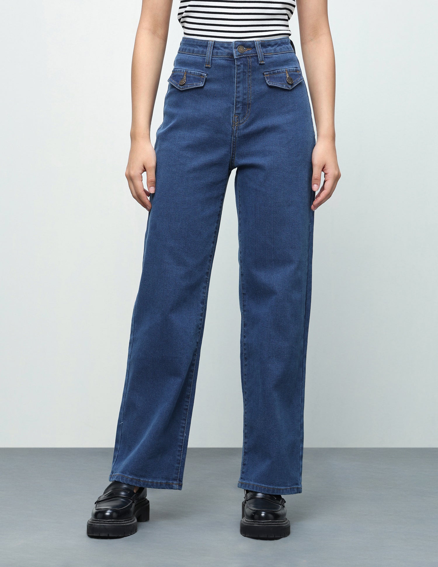 Straight Fit Blue Jeans Blue - U.S. Polo Assn. India | Large