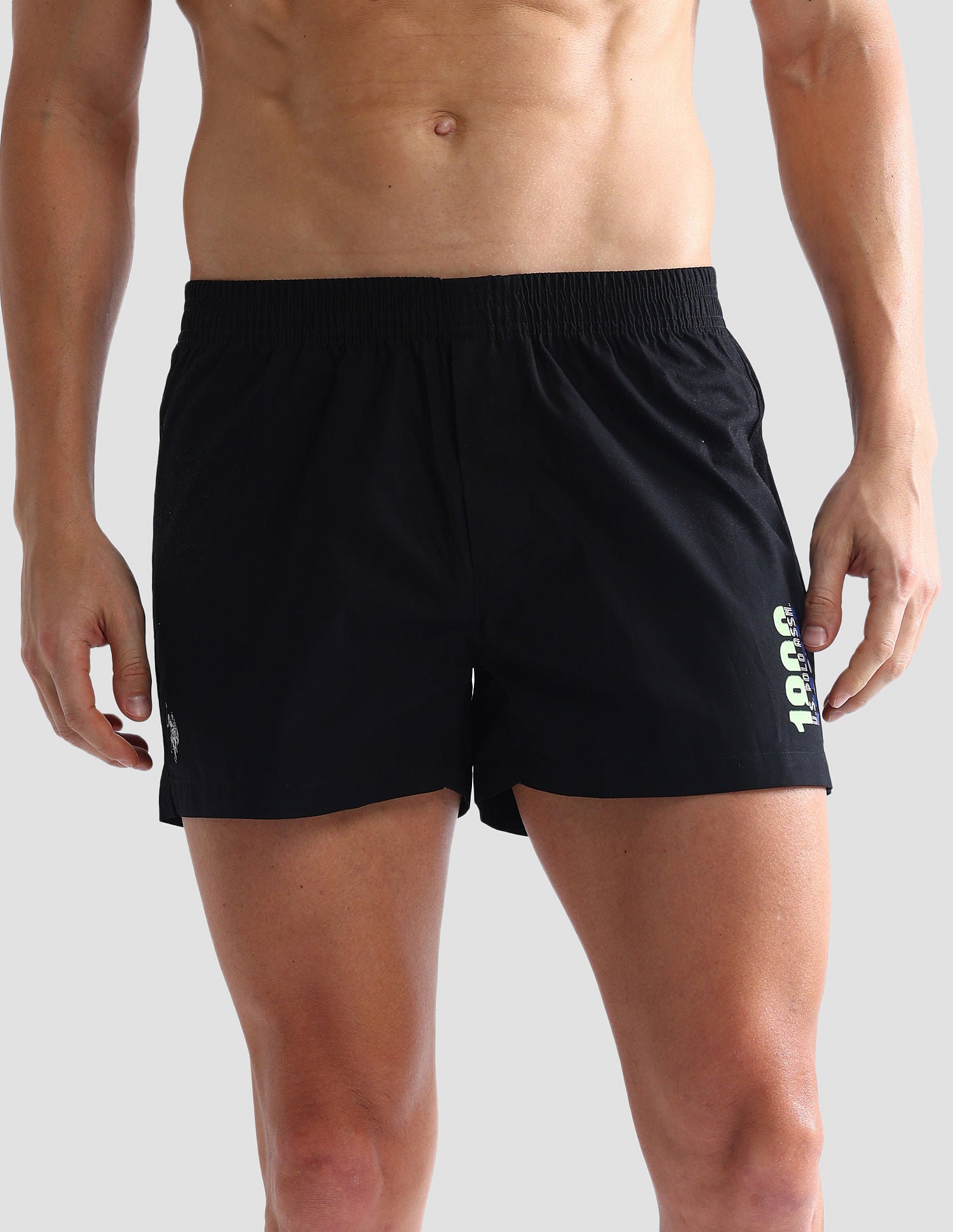 Pure Cotton Solid OEX03 Boxers - Pack Of 1 Black - U.S. POLO ASSN. | Large