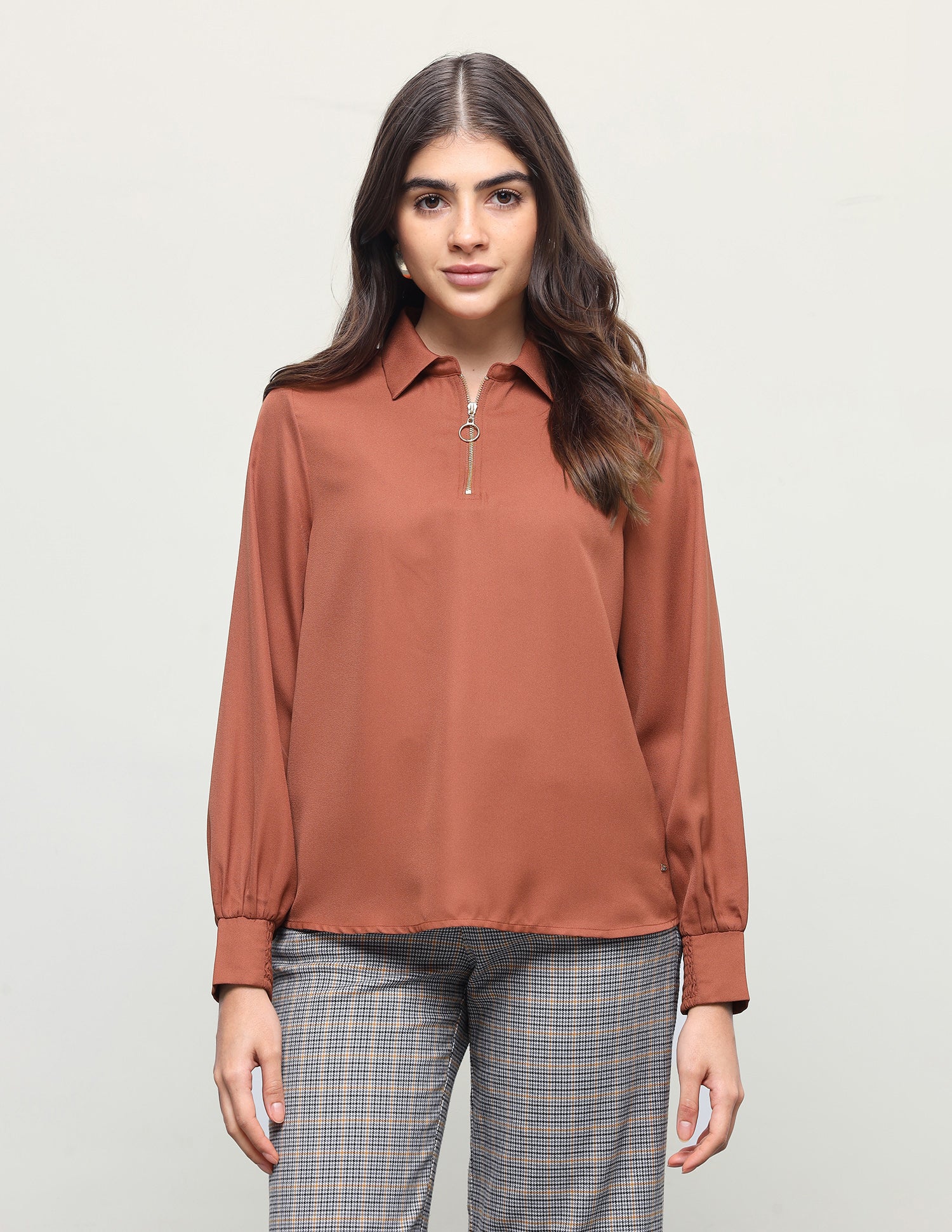 Solid Regular Fit Top Rust - U.S. Polo Assn. India | Large