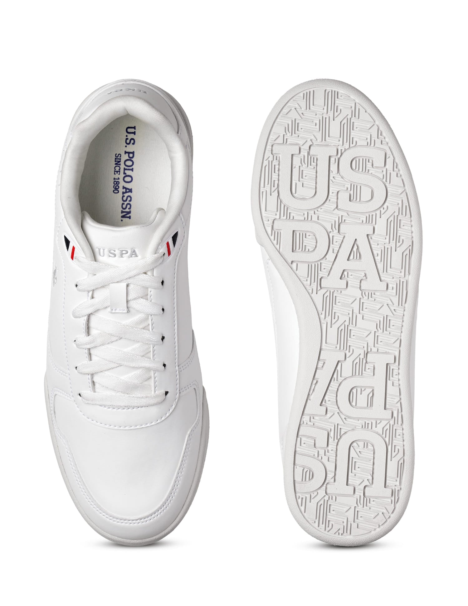 Men Valentin Solid Sneaker White - U.S. Polo Assn. India | Large
