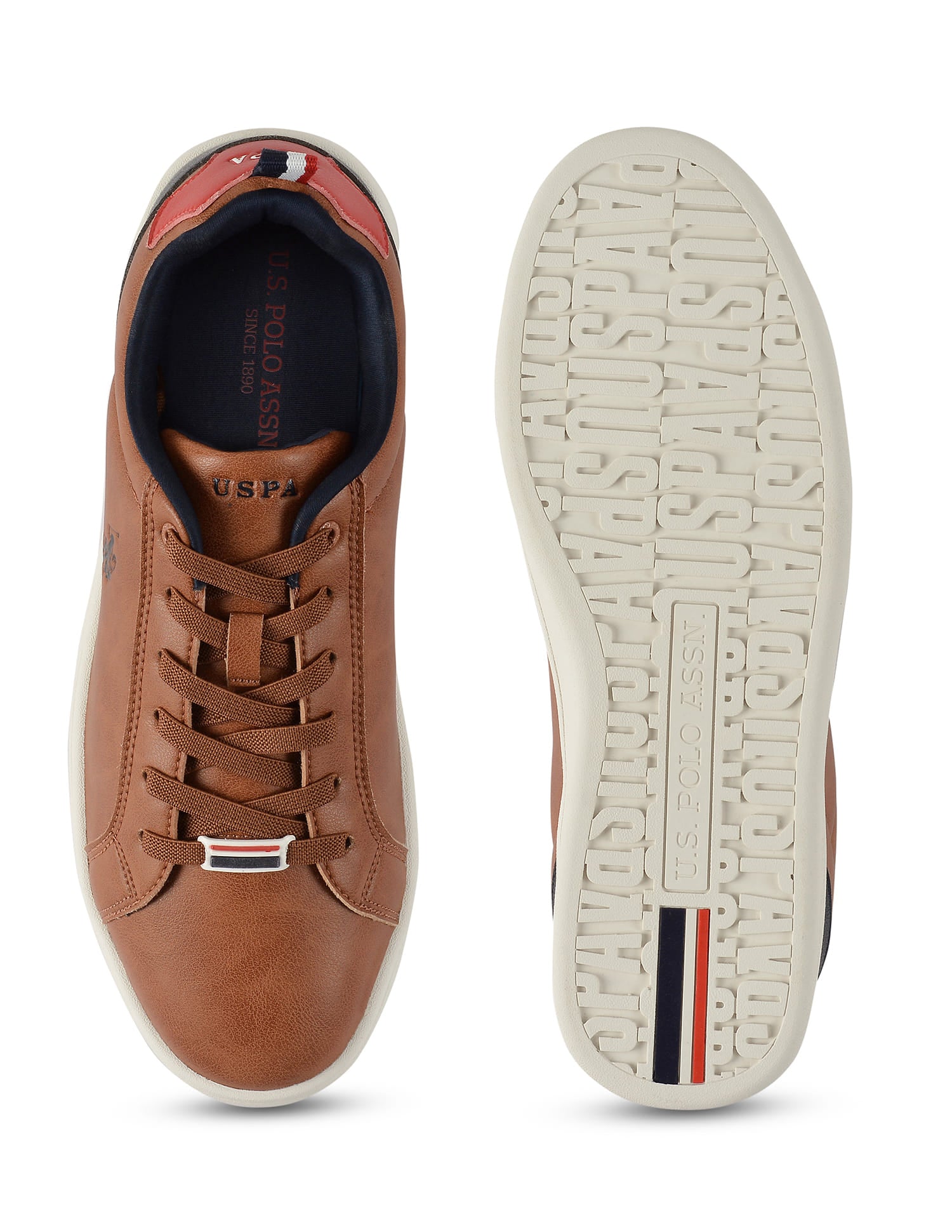 Colour Block Panelled Stefan 3.0 Sneakers Tan - U.S. Polo Assn. India | Large