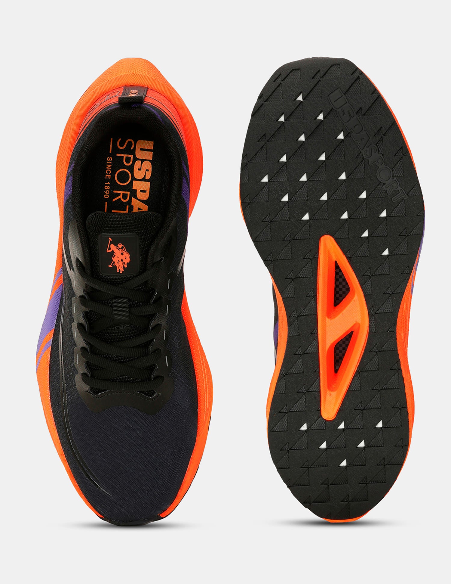 Men Erwin USPA Sport Runpro Running Shoes Black - U.S. Polo Assn. India | Large
