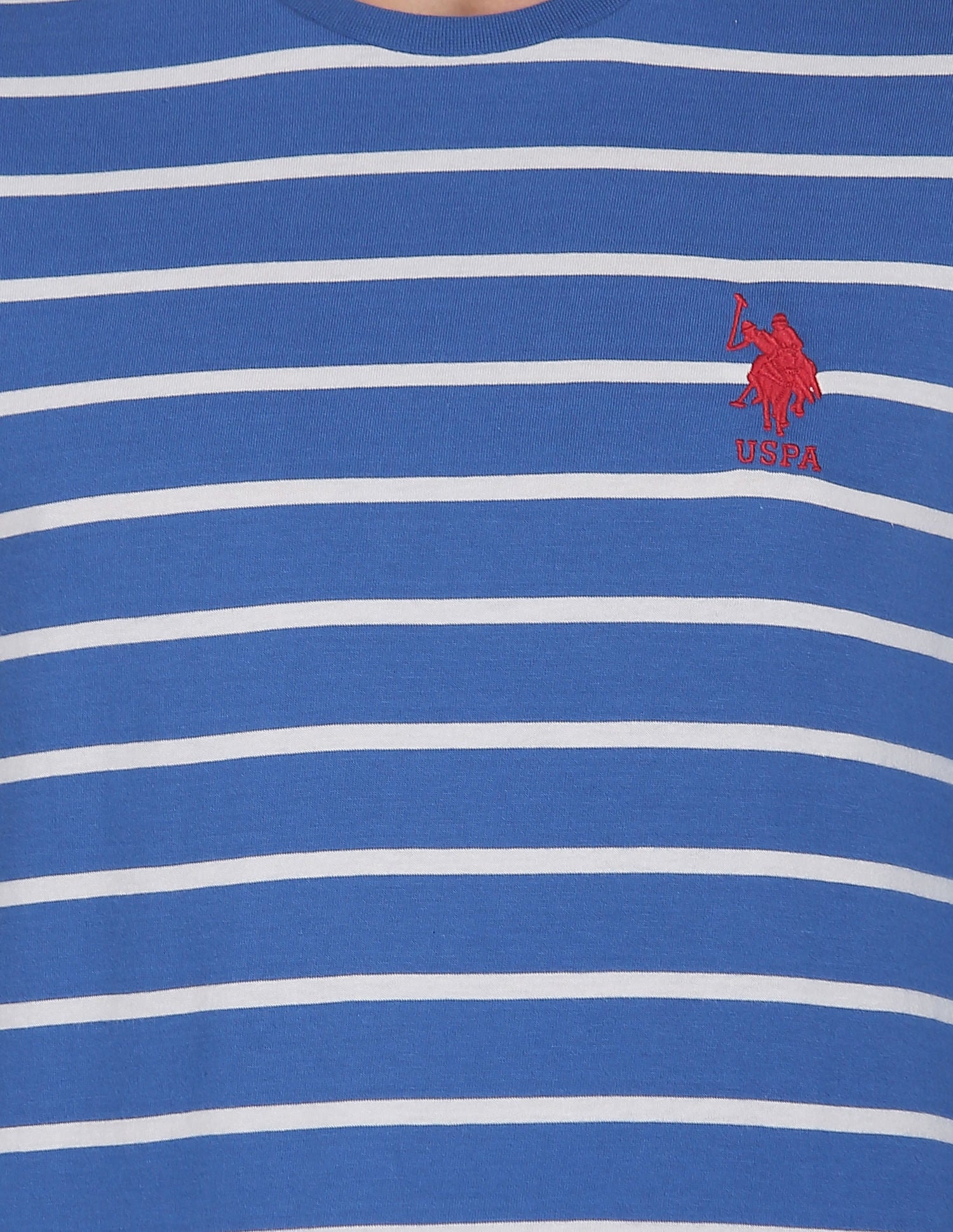 Comfort Fit Stripe Cotton I689 Lounge T-Shirt - Pack Of 1 Blue - U.S. POLO ASSN. | Large