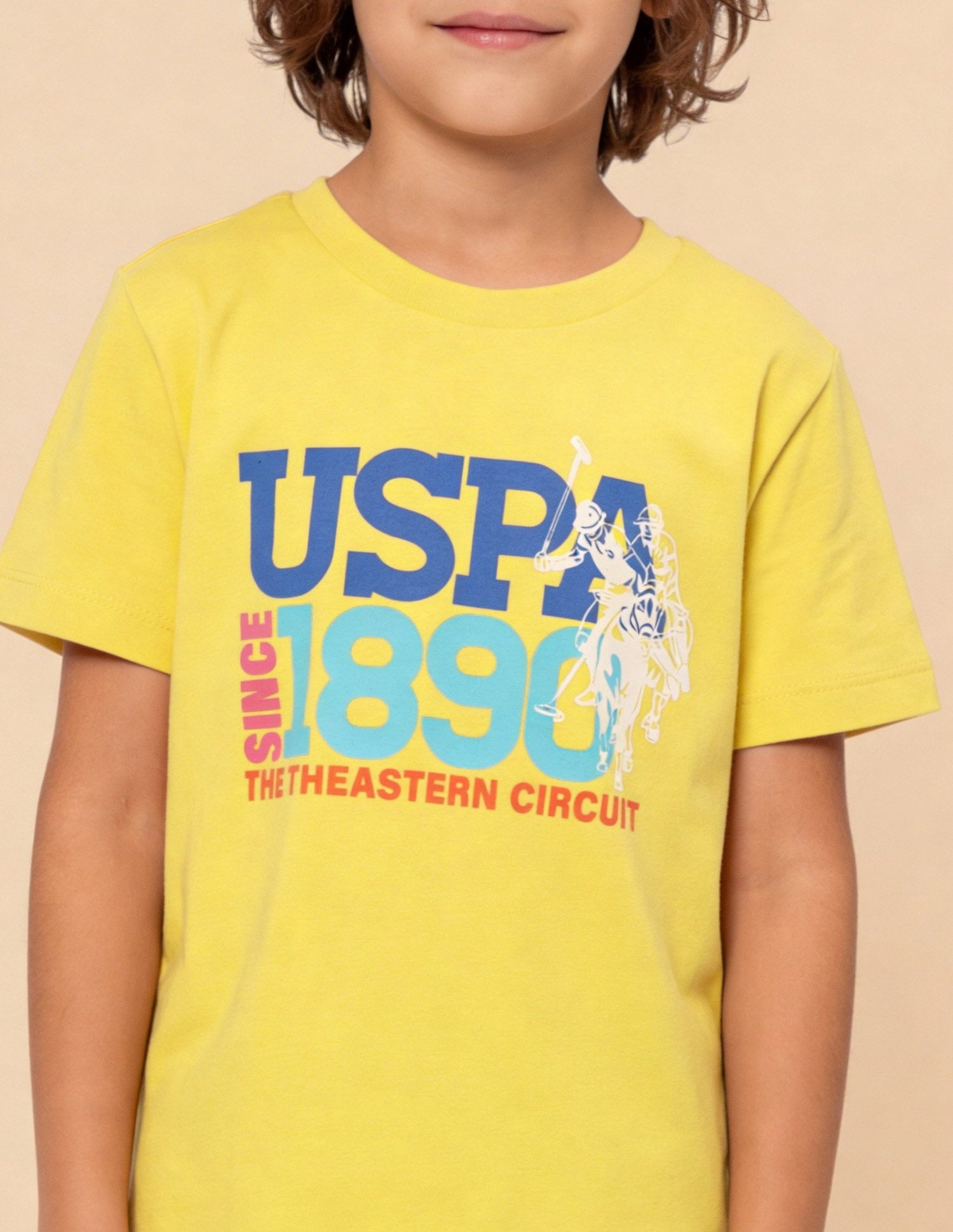 Graphic Brand Printed Regular Fit T-Shirt Yellow - U.S. Polo Assn. India | Large