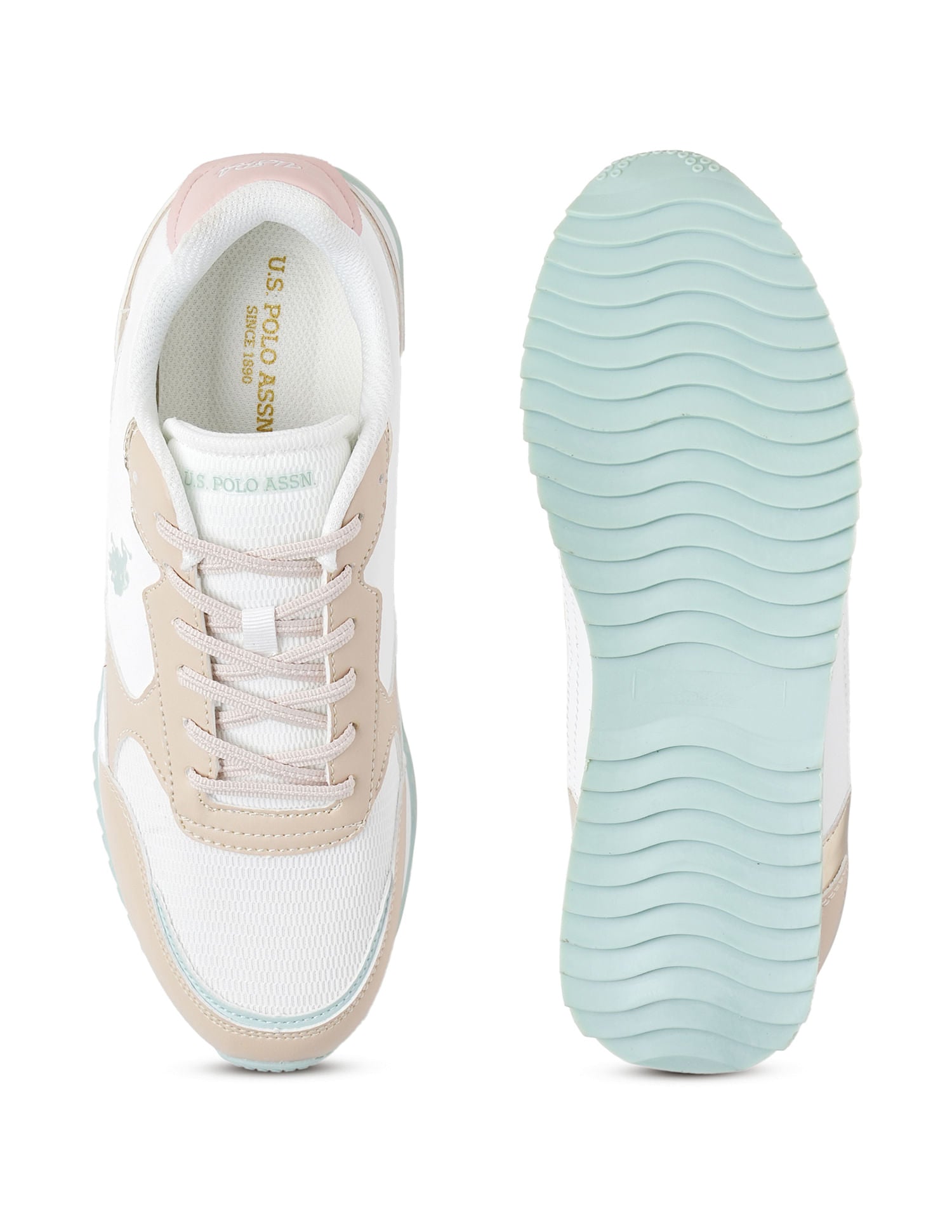 Women Colour Block Alora Sneakers Beige - U.S. POLO ASSN. | Large