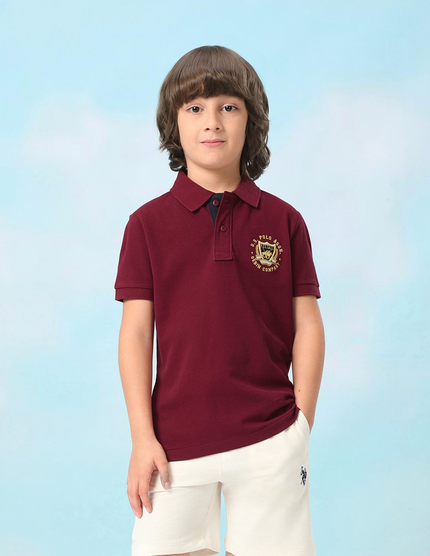 Solid Regular Fit Polo Shirt Maroon - U.S. Polo Assn. India | Large