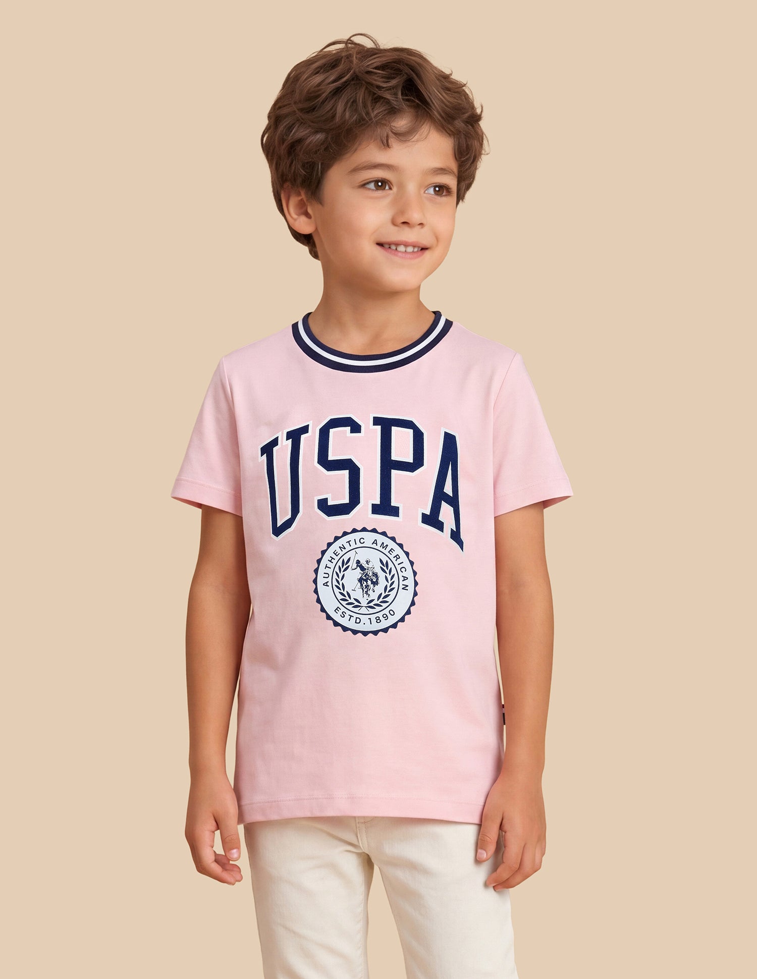 Graphic Brand Printed Regular Fit T-Shirt Pink - U.S. Polo Assn. India | Large