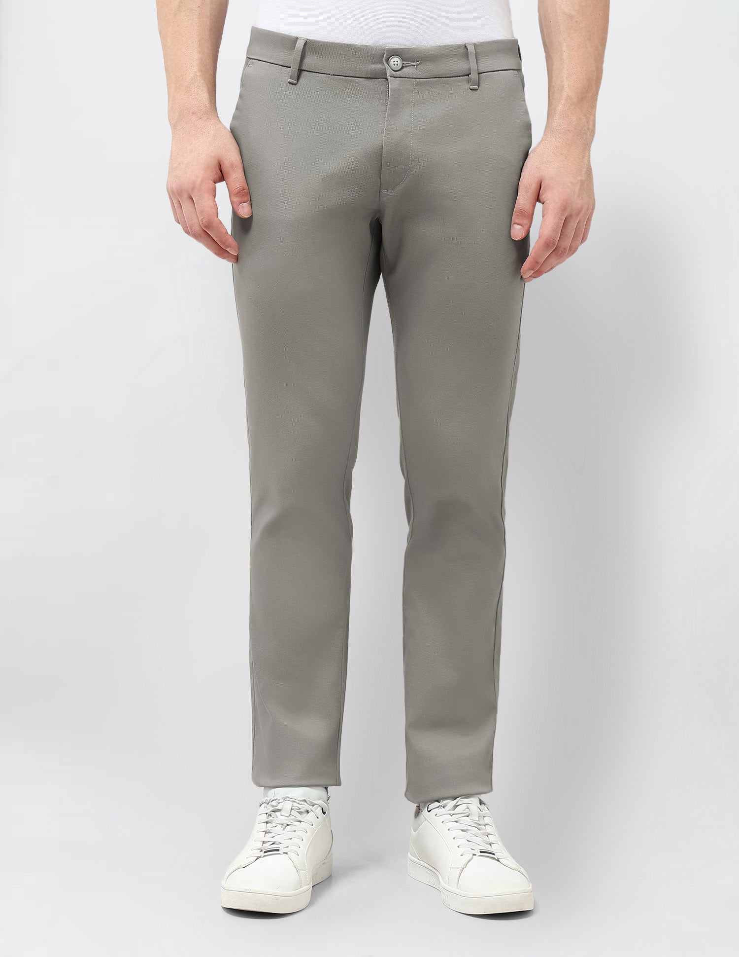 Slim Fit All Over Printed Trousers Grey - U.S. Polo Assn. India | Large