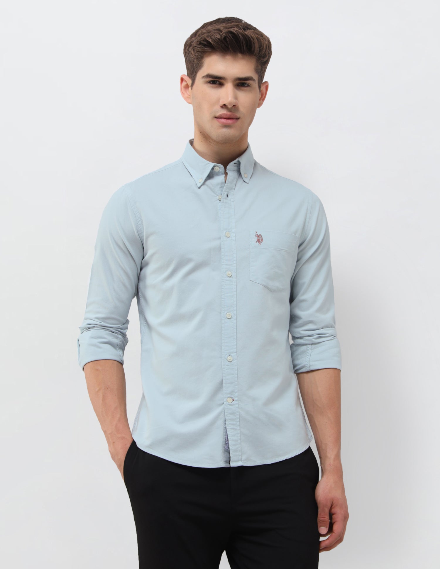 Oxford Tailored Fit Shirt Blue - U.S. Polo Assn. India | Large