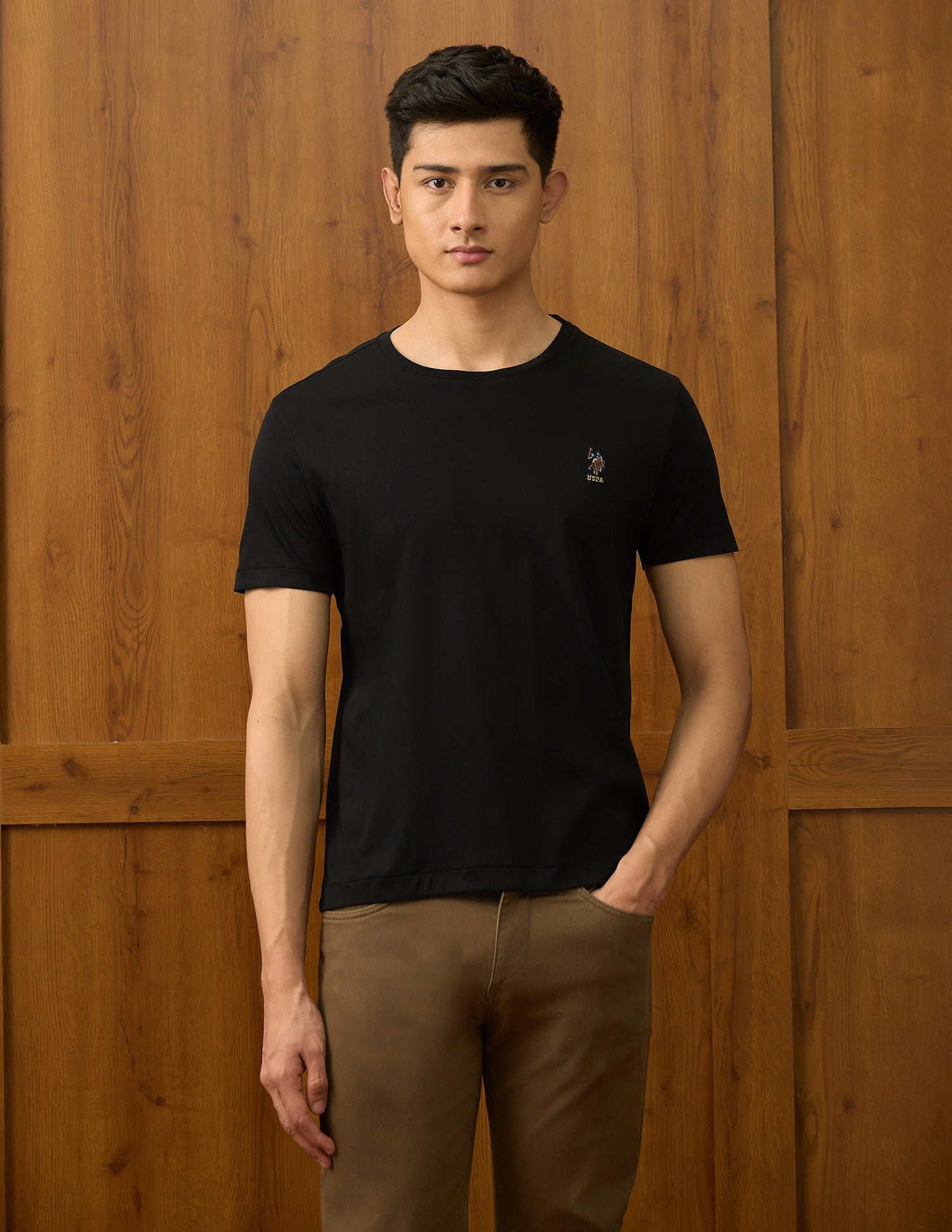 Solid Varsity T Shirt Black - U.S. POLO ASSN. | Large