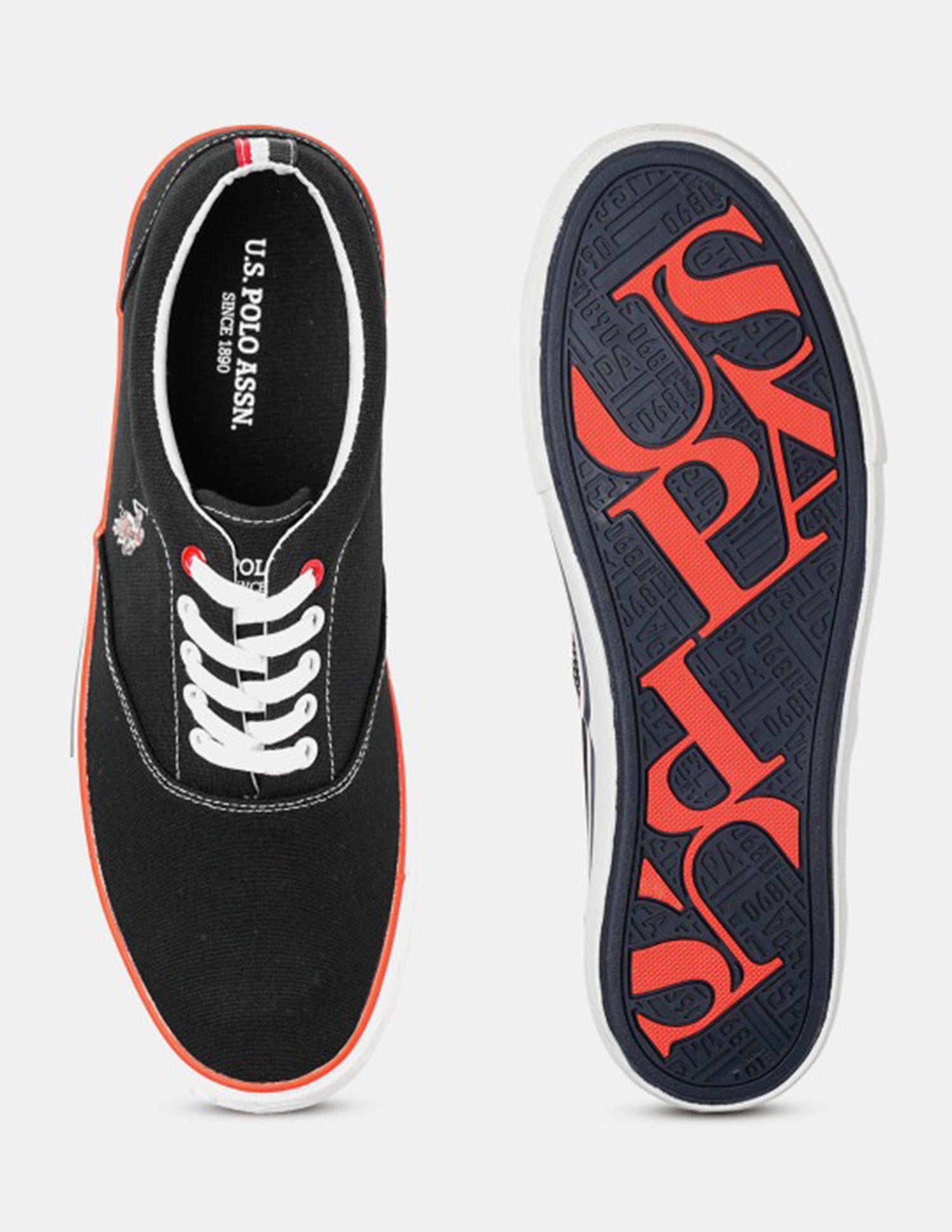 Men Clyde Blk 2.0 Lace-Ups Sneakers Black - U.S. Polo Assn. India | Large