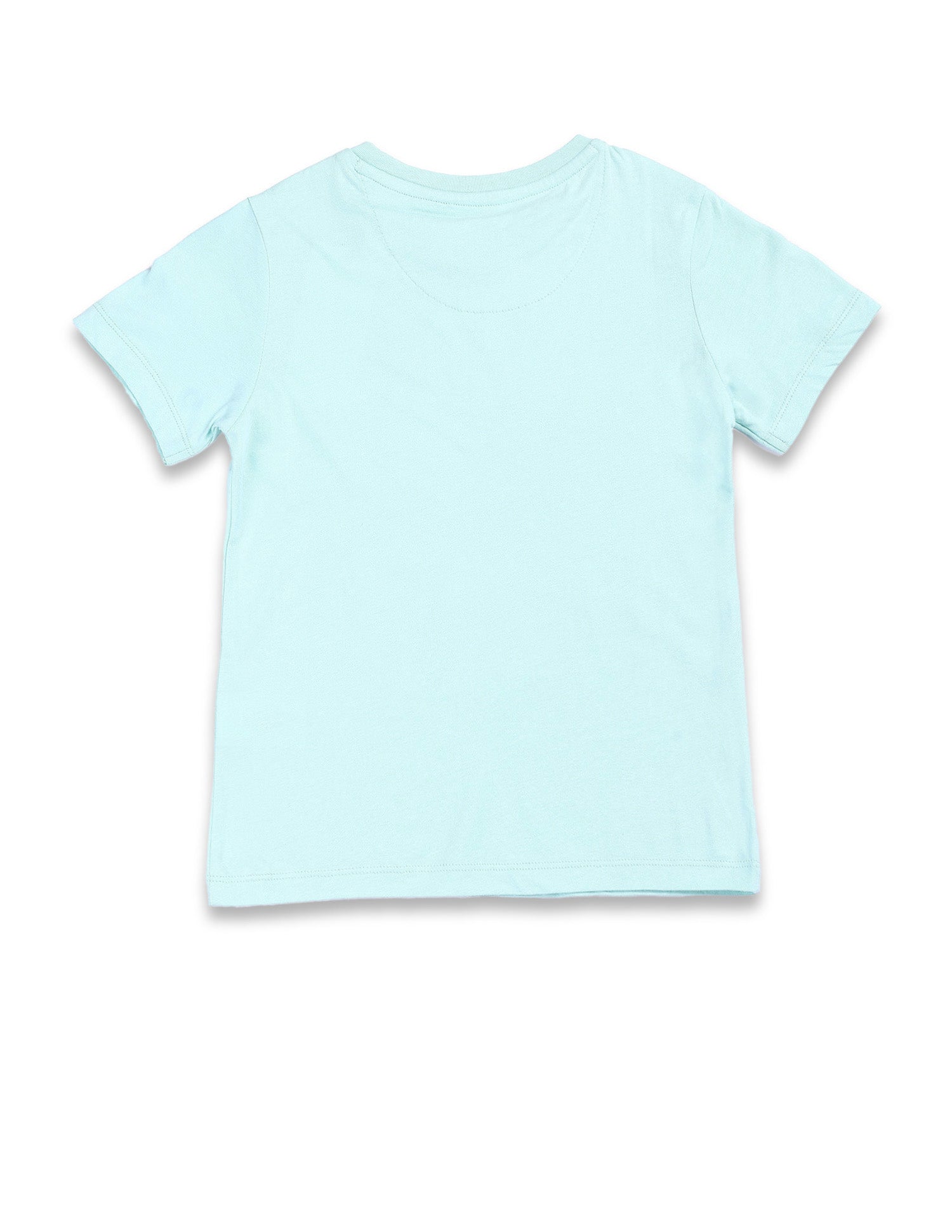Boys Graphic Print Cotton T-Shirt Light Blue - U.S. Polo Assn. India | Large