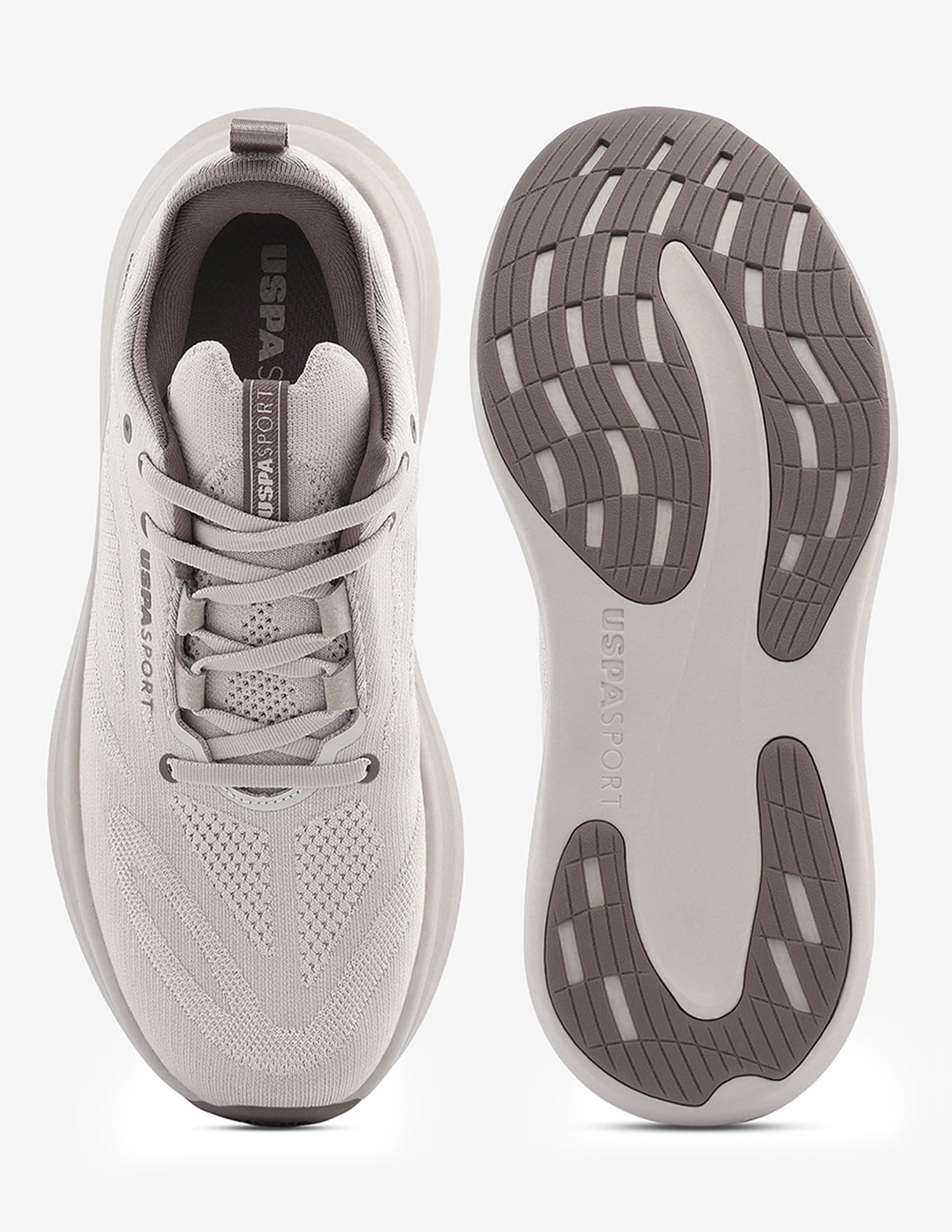 Textured Quarette Runner Shoes Dark Grey - U.S. Polo Assn. India | Large